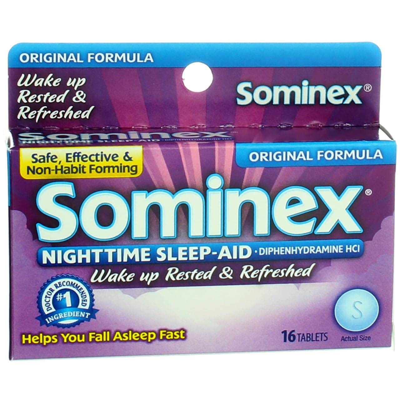 Sominex Original Formula Nighttime Sleep Aid - 25mg Diphenhydramine HCl, 80 Tablets (5-Pack Bundle) | Fast-Acting Sleep Supplement for Adults with Insomnia | Perfect for Travel, Jet Lag & Stressful Nights