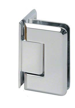CRL Chrome Cologne 544 Series 5176 Pre-Set Wall Mount Offset Back Plate Hinge - Heavy Duty Cabinet & Door Hardware for Bathroom, Kitchen & Commercial Use