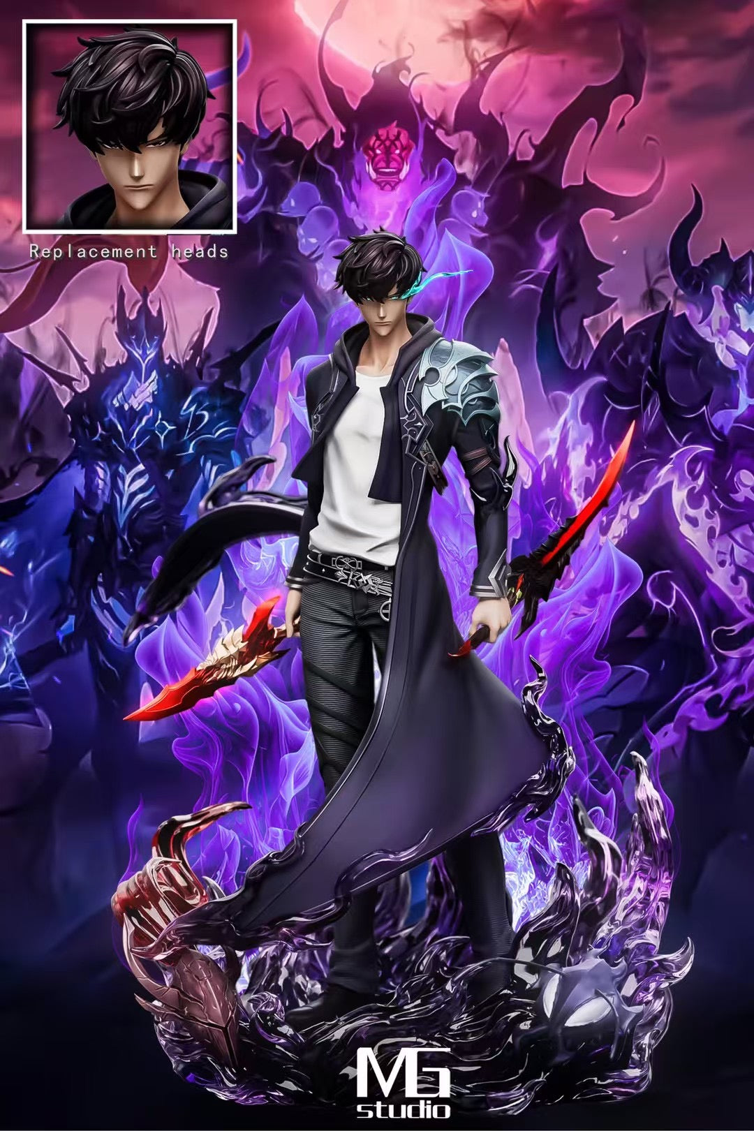 MG Studio Solo Leveling Sung Jinwoo Anime Figure - Official Licensed Collectible for Fans | Perfect for Display, Cosplay Props, and Anime Merchandise Collection