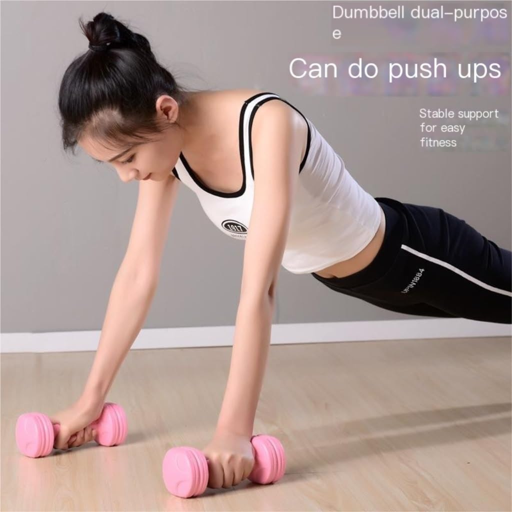 Plastic Coated Dumbbells for Women & Men - Home Gym Equipment for Arm Muscle Exercise, Yoga & Aerobics - Perfect for Home Workouts & Fitness Training