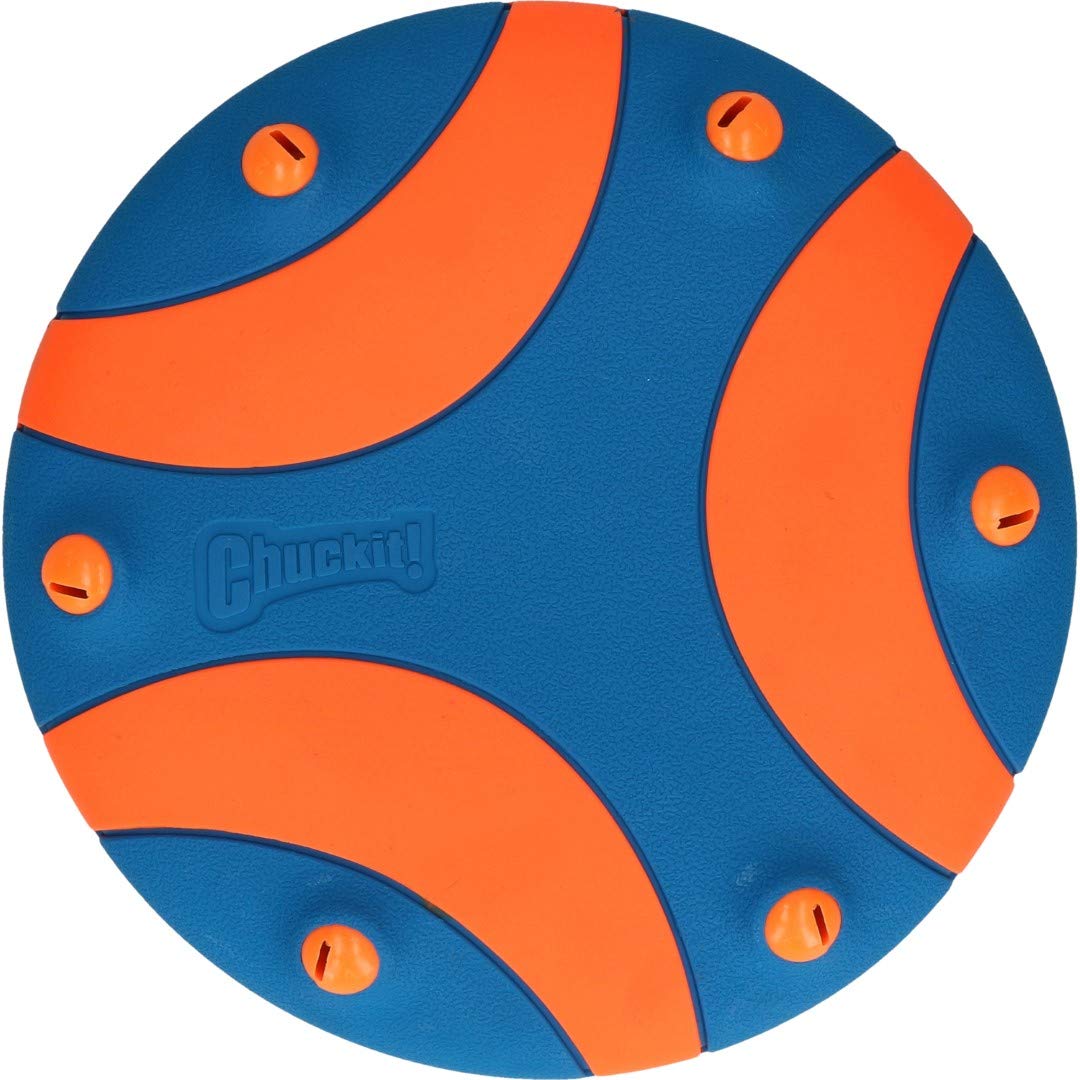 Chuckit! Whistle Flight Dog Toy - Orange & Blue for Outdoor Play