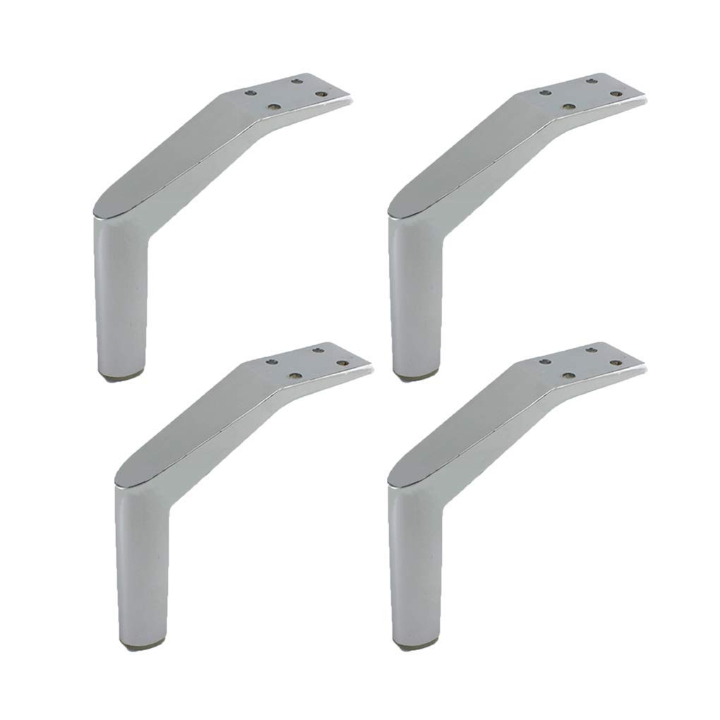 Metal Table Legs 15cm - Zinc Alloy Furniture Legs for Kitchen, Couch, Sofa, Desk & Bed Cabinets - 4PCS Replacement Feet with Screws - Perfect for Home Office & Living Room Furniture Upgrade