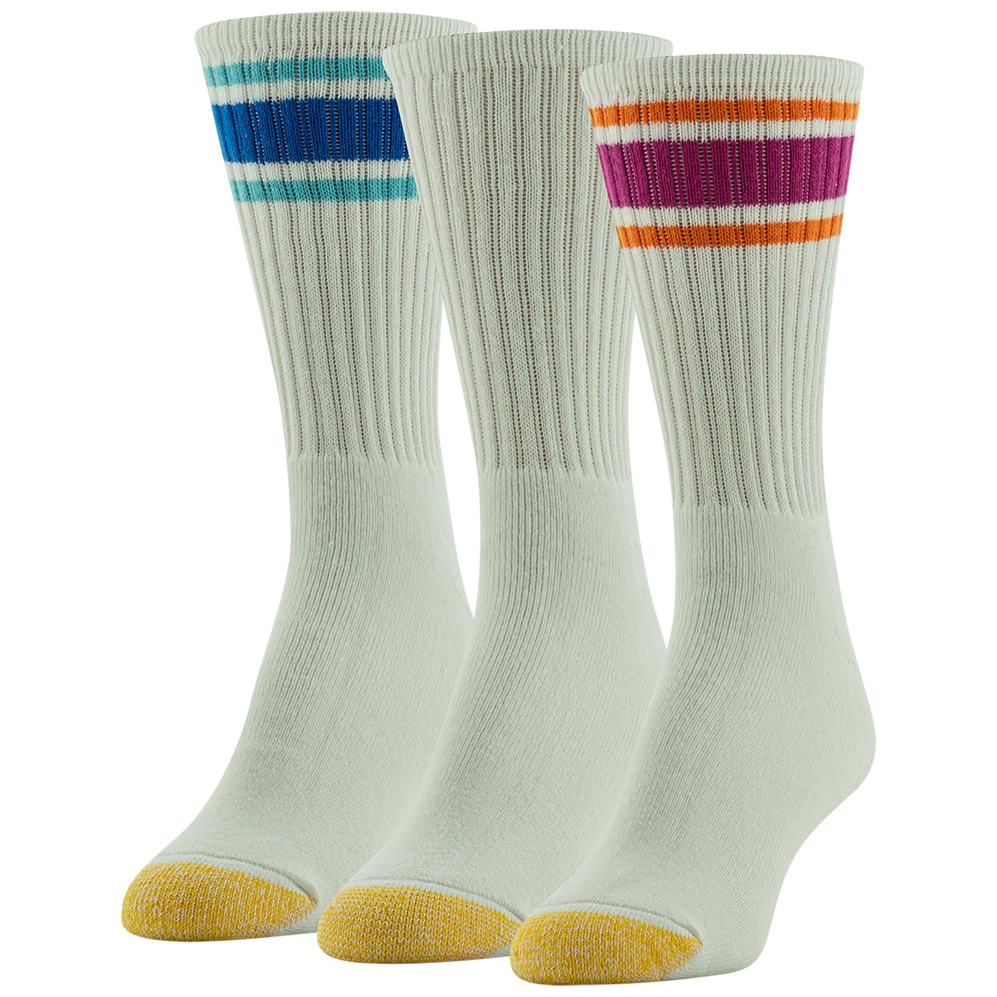 GOLDTOE Women's Ultra Tec Crew Socks 3 Pack - Soft Comfortable Athletic Socks for Running, Yoga & Everyday Wear