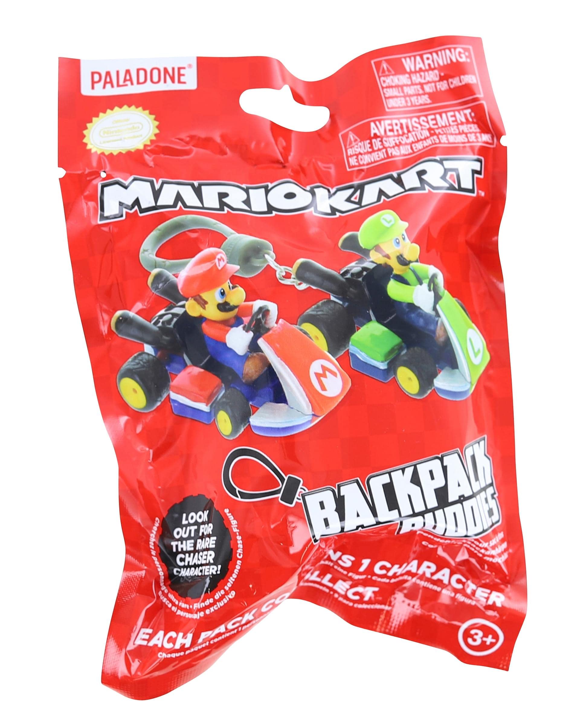 Nintendo Mario Kart Backpack Buddies Blind Bag - Collectible Random Character Toy for Kids | Perfect for School, Travel & Gaming Fan Gifts
