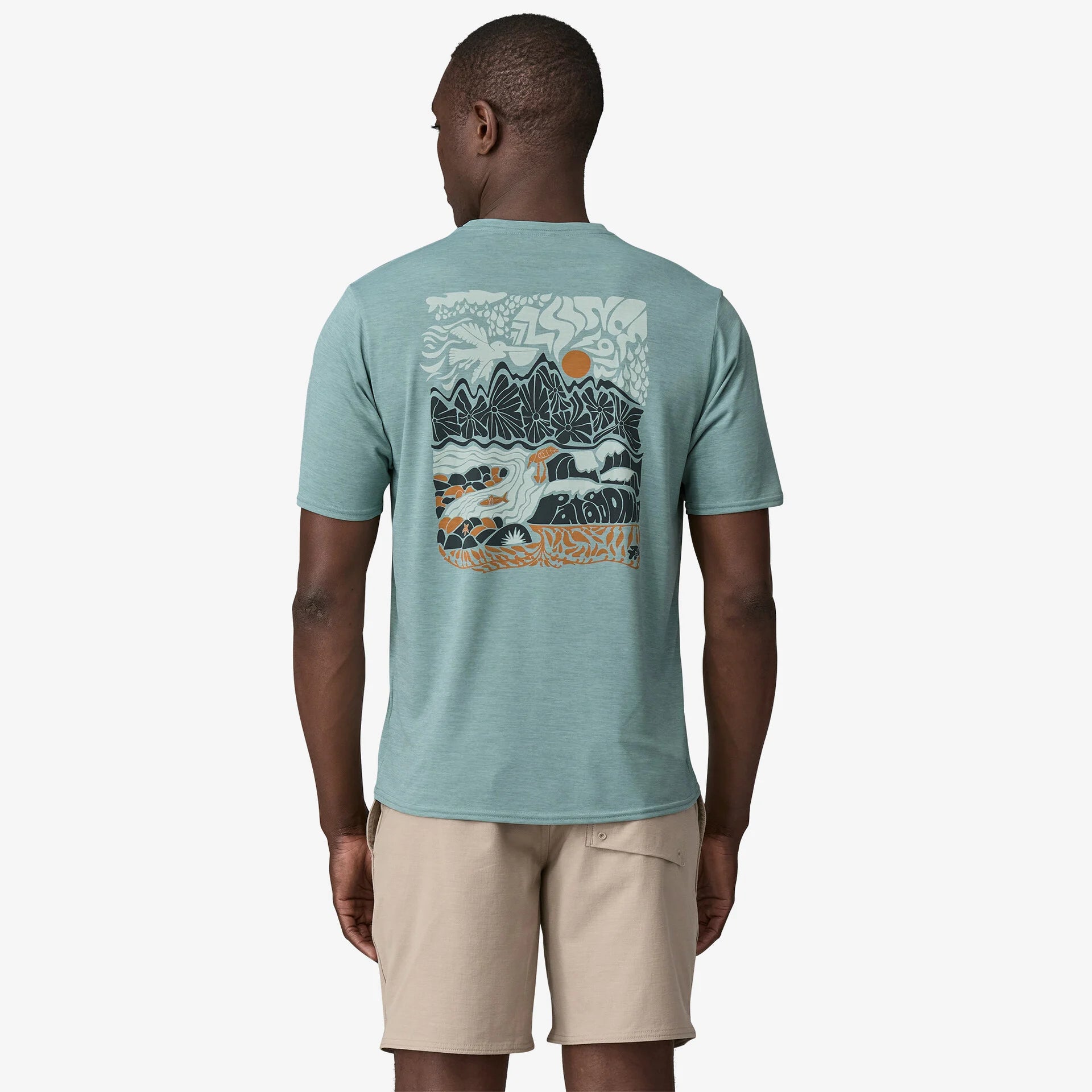 Men's Capilene® Cool Daily Graphic T-Shirt - Breathable & Quick-Dry Activewear for Hiking, Running & Outdoor Adventures | Style 45355