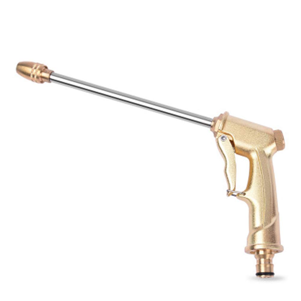 VALINK Heavy Duty Brass Garden Hose Nozzle - High Pressure Water Spray Gun for Lawn, Car Washing, Gardening & Outdoor Cleaning - Durable Metal Spray Nozzle with 8 Adjustable Patterns