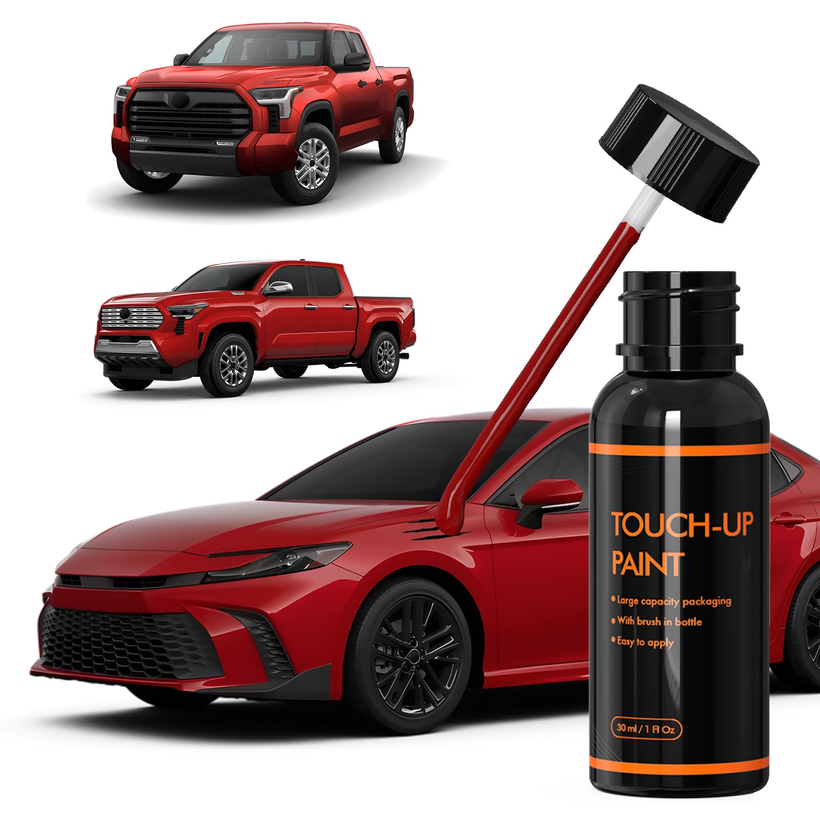 3U5 Supersonic Red Touch Up Paint for Car - DIY Automotive Scratch Repair Kit | Quick & Easy Fix for Toyota Camry, Corolla, RAV4, Mirai, Avalon, Tacoma | Perfect for Minor Scratches, Chips & Paint Damage