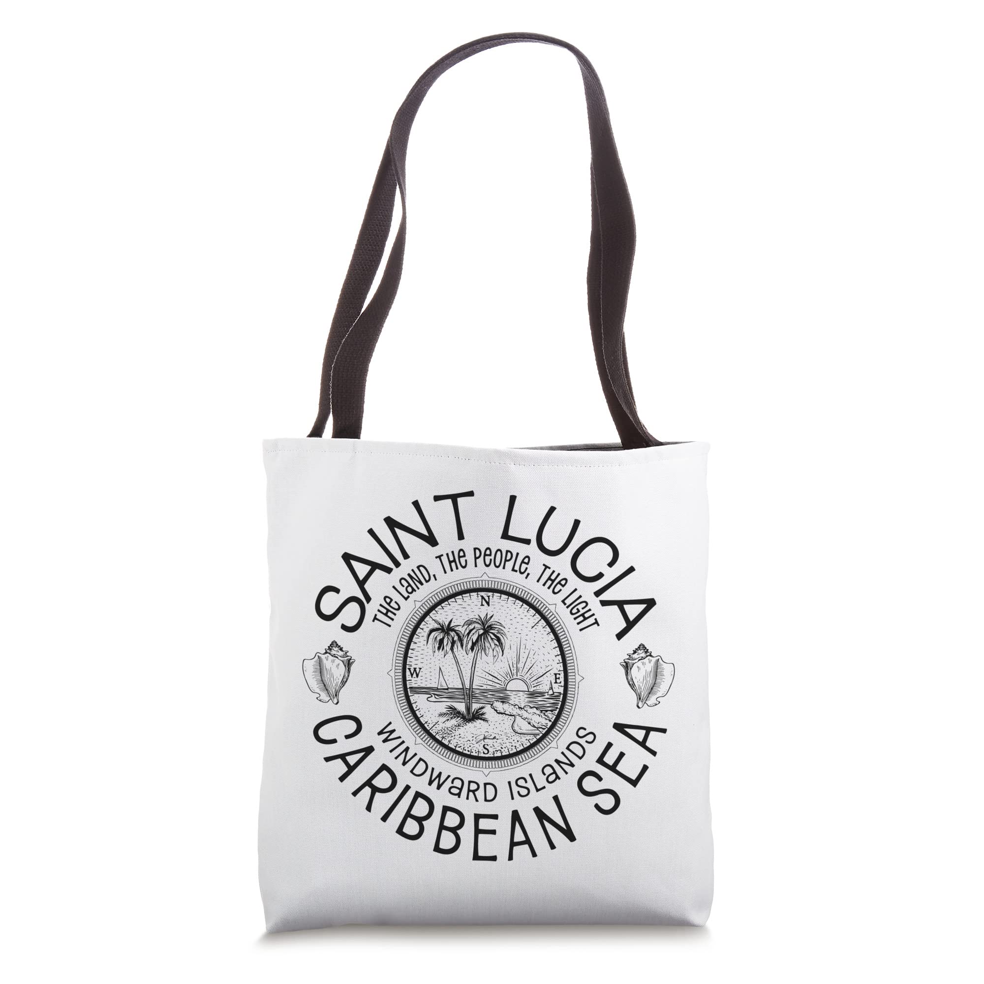 JCombs: Stylish St. Lucia Compass Rose Beach Tote Bag - Perfect for Travel, Shopping & Summer Outings