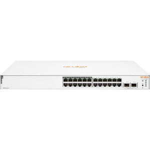 Aruba Instant On 1830 24-Port Gigabit PoE Switch | 12x Class4 PoE Ports | 2 SFP Slots | 195W PoE Budget | Layer 2 Managed Switch | 10/100/1000Base-T | Low 13.4W Power Consumption | Desktop/Surface Mount | Ideal for Small Business Networks & Smart Office Setup