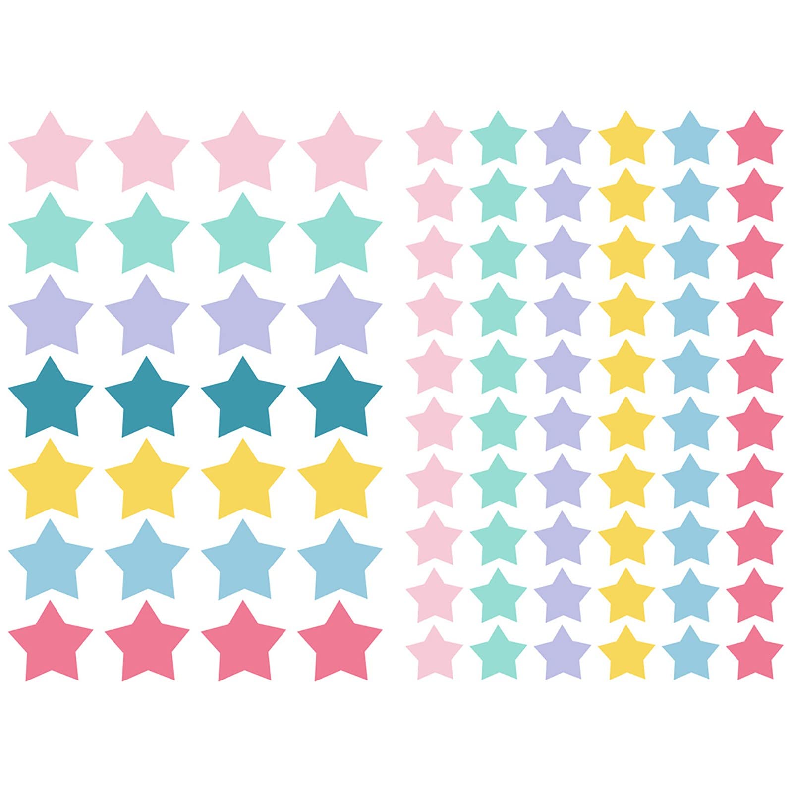 Colorful Five-Pointed Star PVC Wall Stickers - DIY Frosted Decals for Living Room, Bedroom, Sofa Background, Photography Props (Multicolor, One Size) - Perfect for Home Decor, Party & Photo Shoot Backdrops