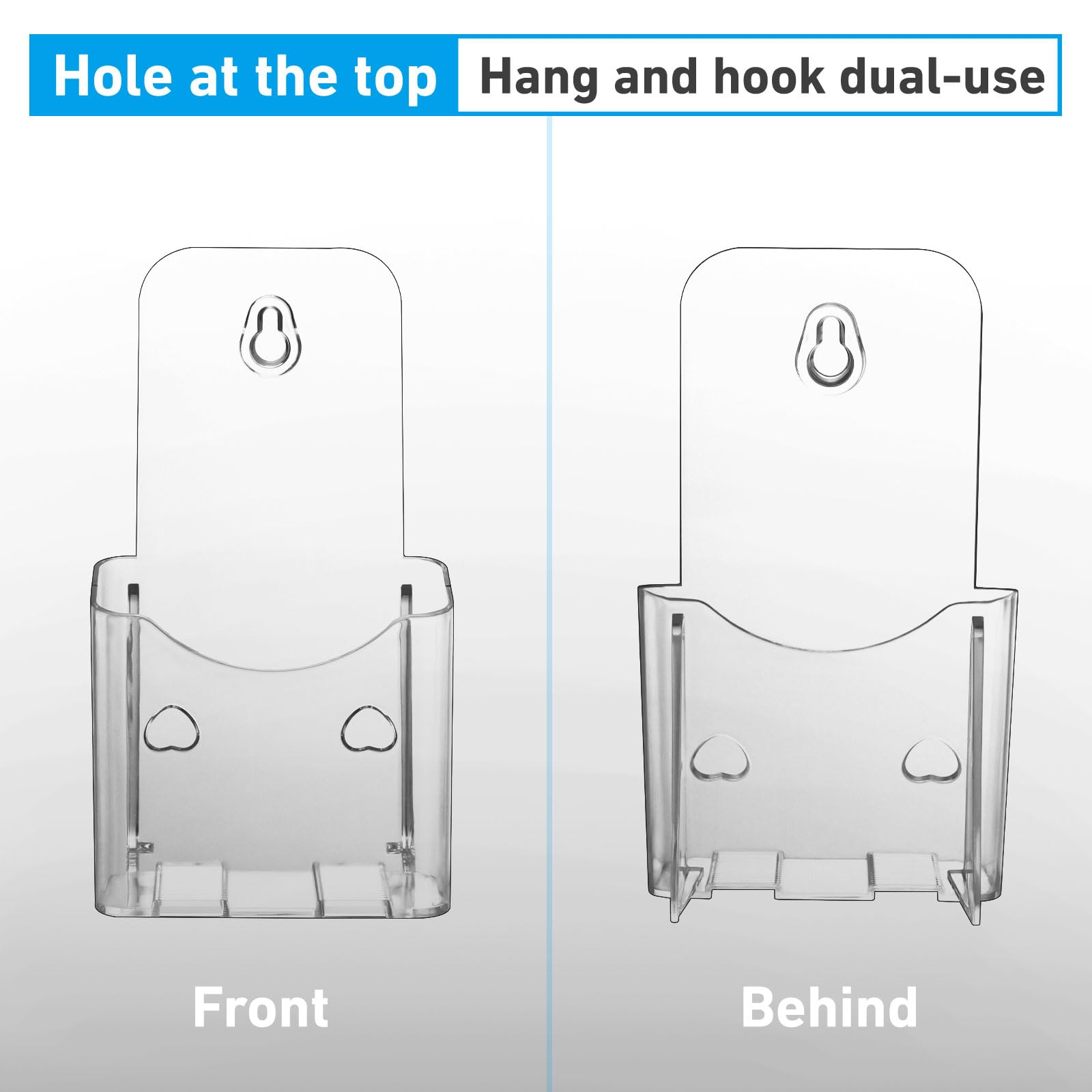 Clear Acrylic Brochure Holder 4x9 Inches - 6 Pack Slant Back Display Stand for Flyers, Pamphlets & Menus - Perfect for Restaurants, Offices & Retail Stores