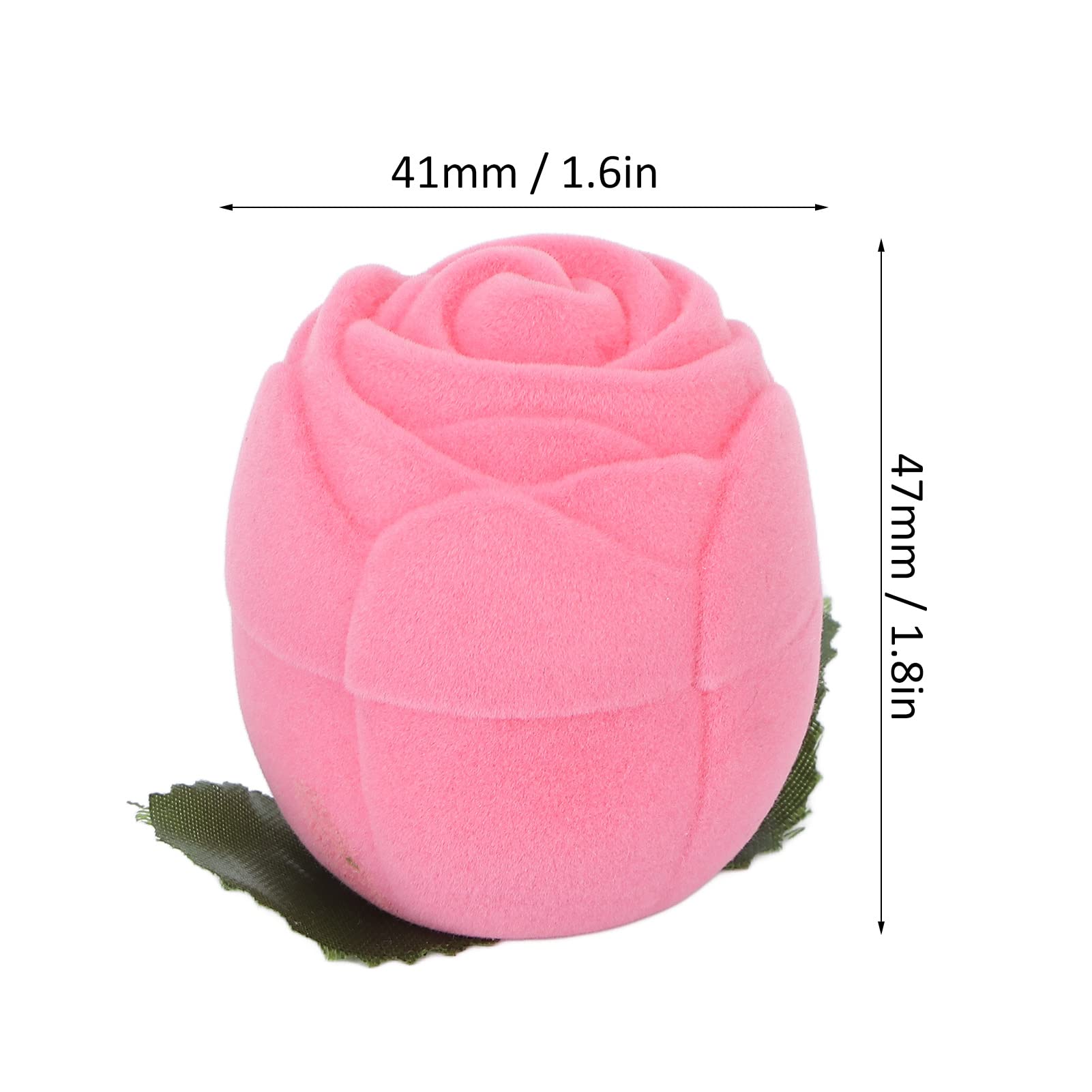 Rose Ring Box - Lightweight Portable Jewelry Case for Engagement, Wedding & Travel | Elegant Gift Box for Rings & Earrings | Perfect for Proposals, Ceremonies & Special Occasions