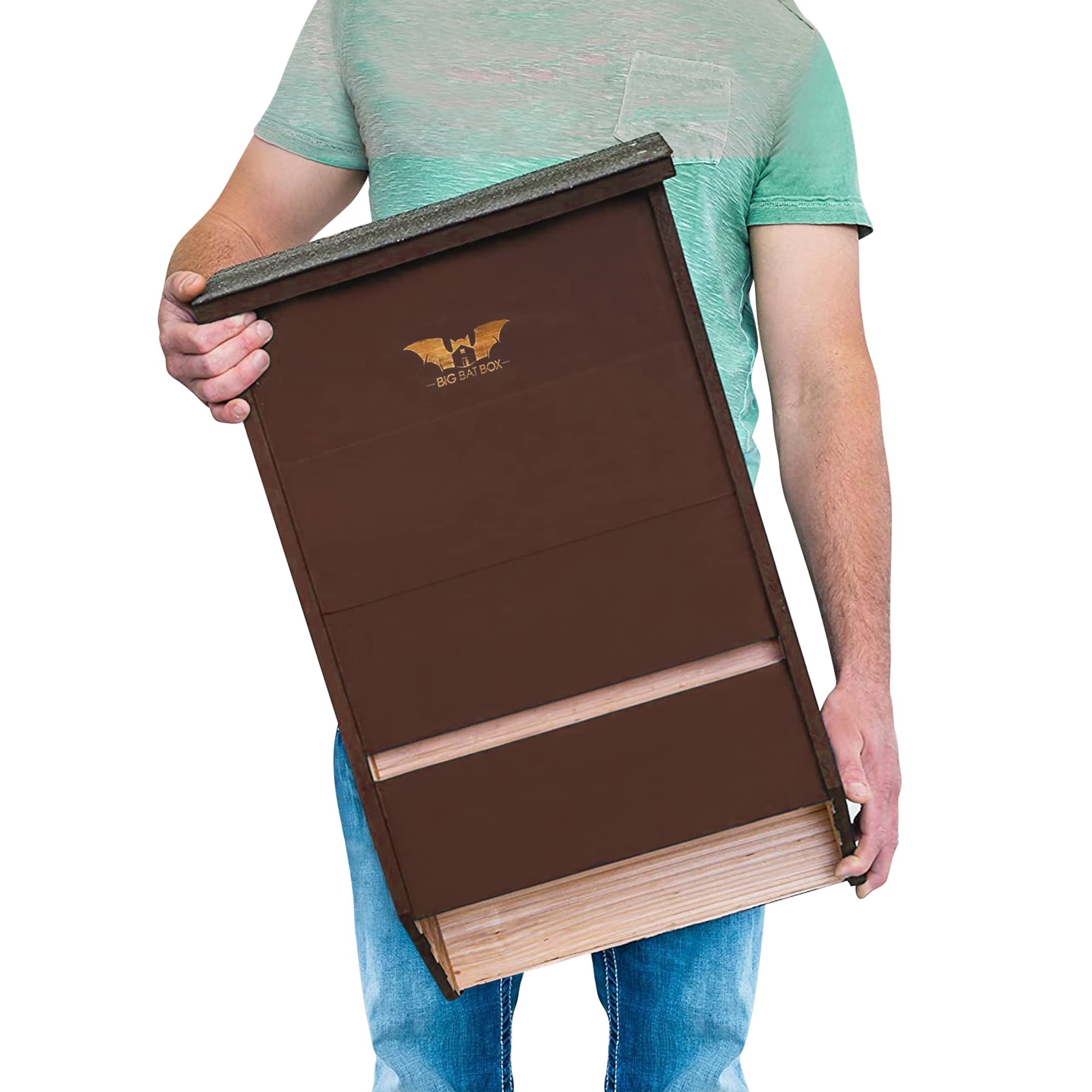 Big Bat Box - 3 Chamber Bat House for Outdoor Use - Large MTBC Certified Artificial Roost for Hanging or Pole Mounting - Attract Bats to Your Garden, Farm, or Backyard for Natural Pest Control