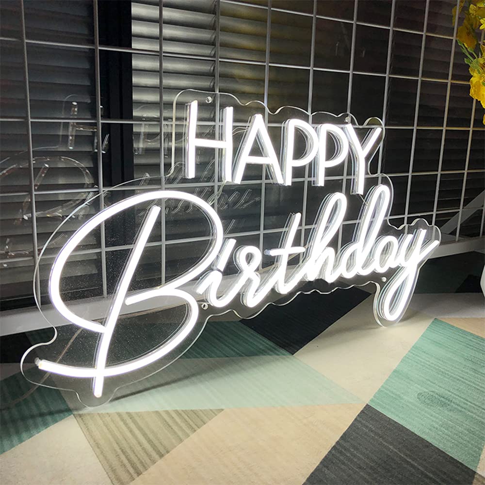 Happy Birthday Neon Sign - 19.6
