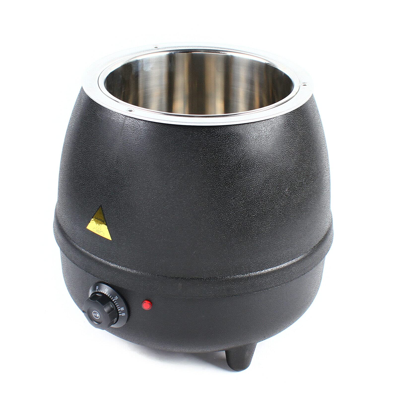 OUKANING 10L Commercial Electric Soup Warmer Kettle - 400W Stainless Steel Pot with PP Shell - 110V Countertop Food Warmer for Restaurants, Cafes & Home Use - Perfect for Buffets, Catering & Large Family Gatherings
