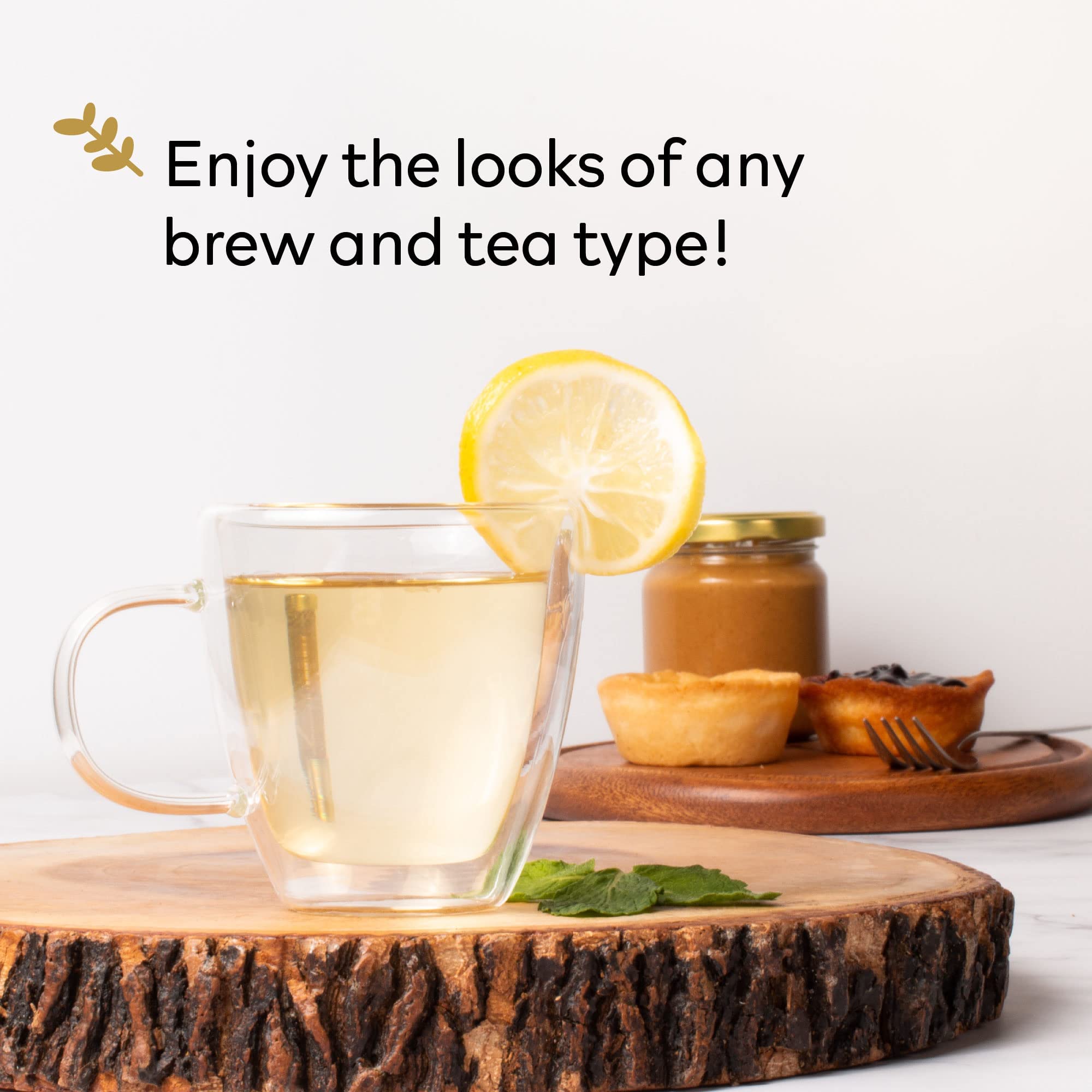 Double Wall Glass Tea Cup Set of 2 - 5.4oz (160ml) Borosilicate Heatproof Clear Teacups with Handle - Small Espresso Cups for Tea, Coffee & Hot Drinks - Perfect for Home, Office & Cafe Use