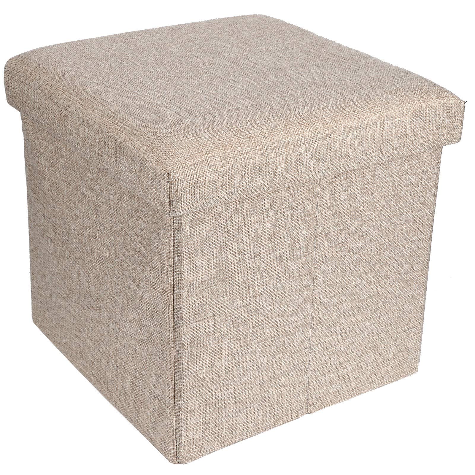 Multifunctional Foldable Storage Stool - Space Saving Footrest Ottoman with Storage Box for Living Room, Bedroom & Office - Perfect for Small Spaces, Home Organization & Extra Seating