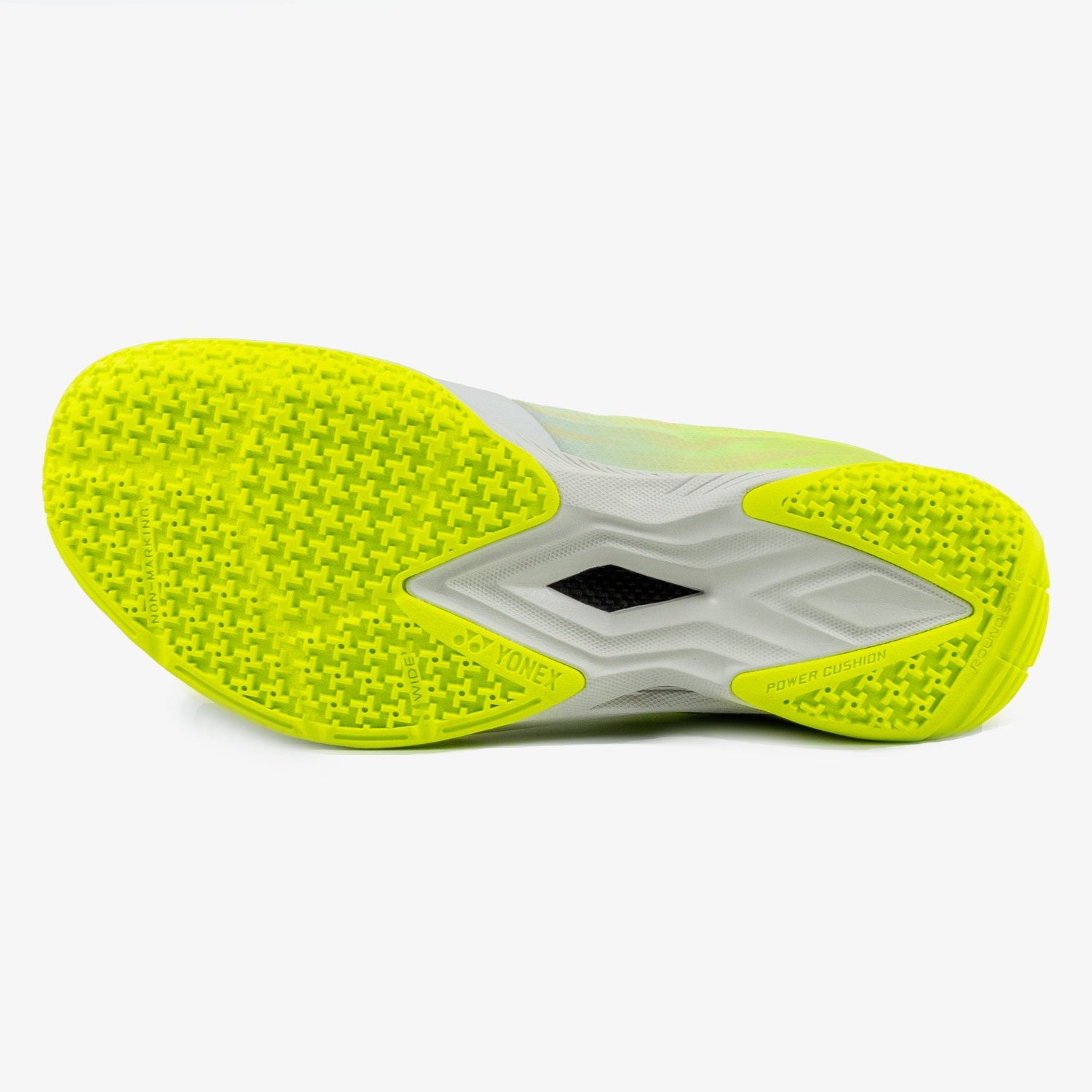 Yonex Aerus Z2 Wide Badminton Shoes for Men & Women - Lightweight Gray/Yellow Court Shoes for Indoor Sports & Training