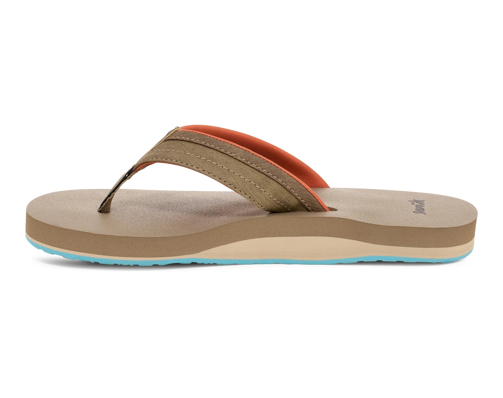 Sanuk Men's Ziggy Sandals - Comfortable & Stylish Tan Multi Color Outdoor Slides for Beach, Pool & Casual Wear