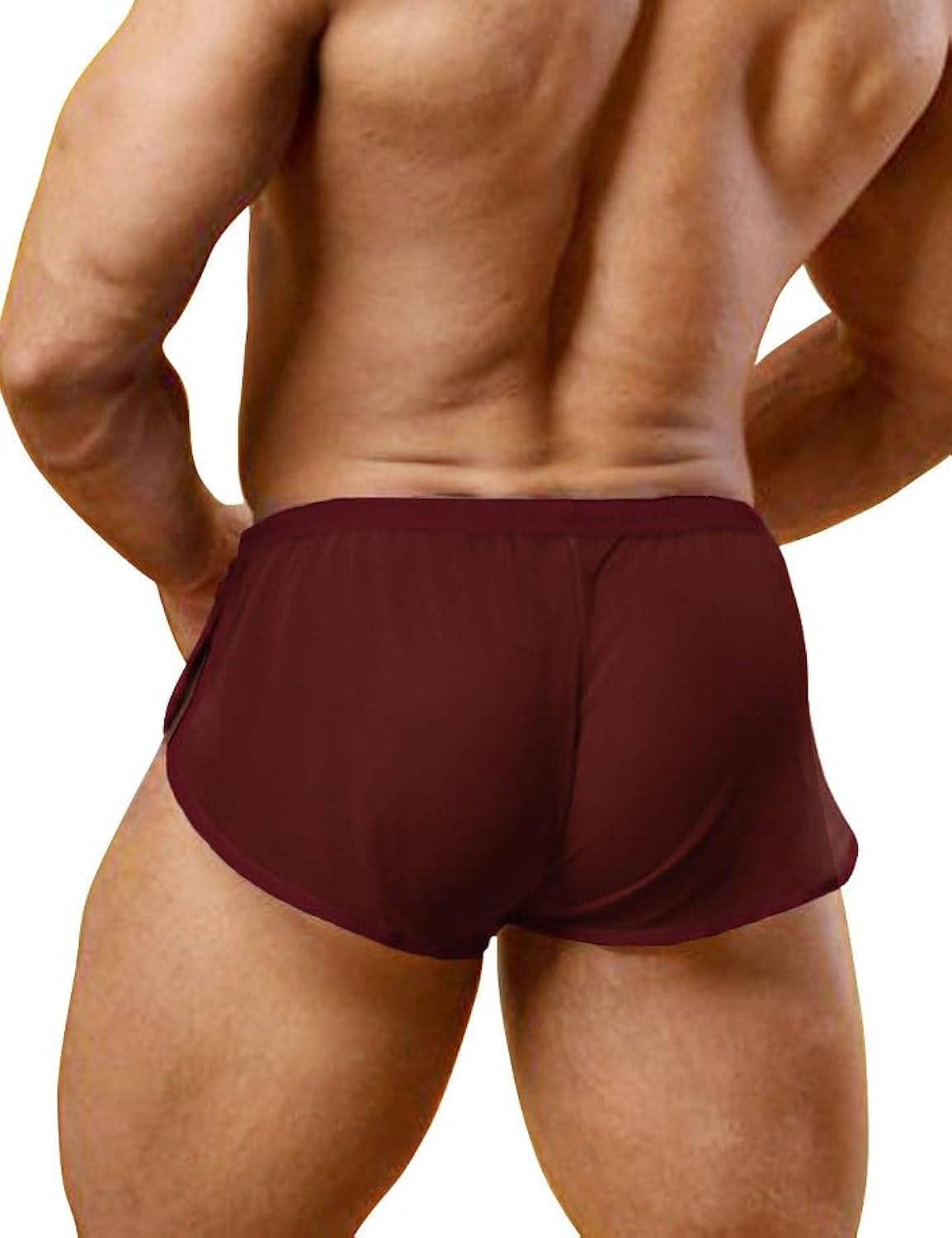 Men's Low Rise Split Shorts - Exotic Lounge Boxer Briefs for Comfort & Style - Perfect for Sleepwear, Lounging & Casual Wear