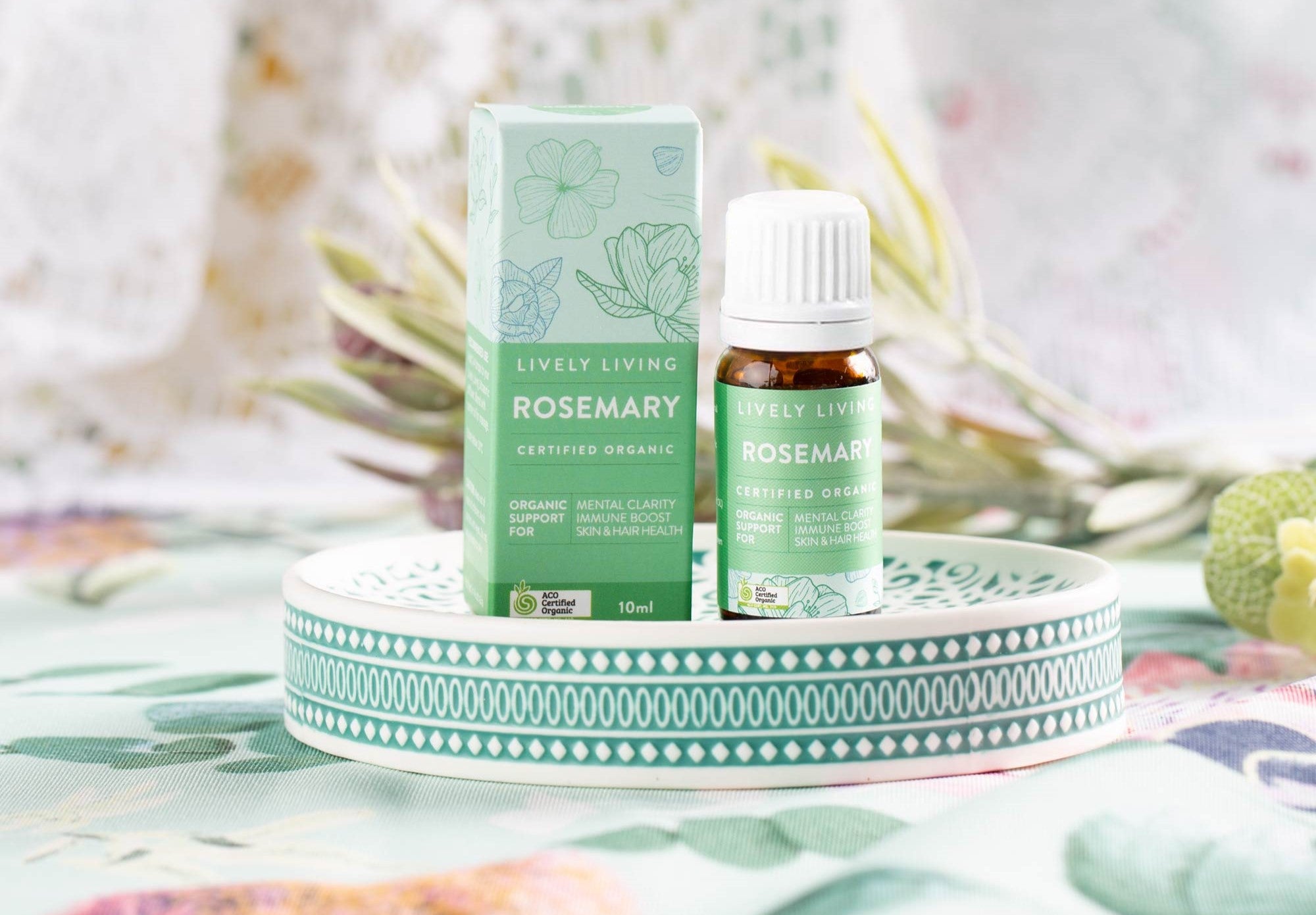 Certified Organic Rosemary Essential Oil - 10ml Pure & Natural for Aromatherapy, Hair Care & Relaxation - Perfect for Diffusers, Massage & DIY Skincare