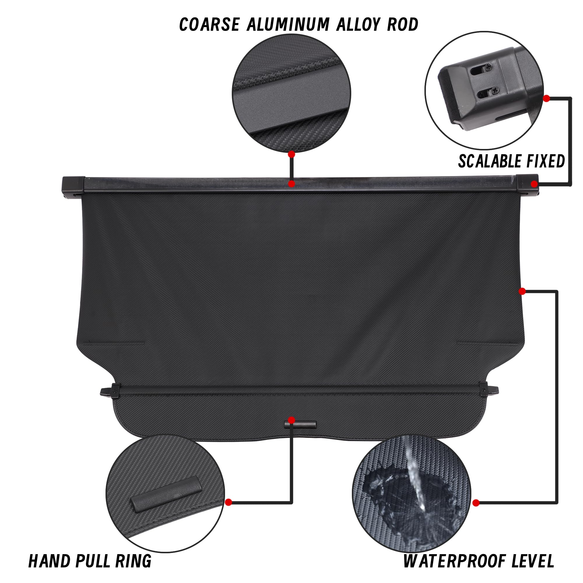 Retractable Cargo Cover for Honda CRV 2012-2016 - Rear Trunk Luggage Security Shield & Sun Shade Protector | Perfect for Road Trips, Grocery Hauling & Outdoor Adventures