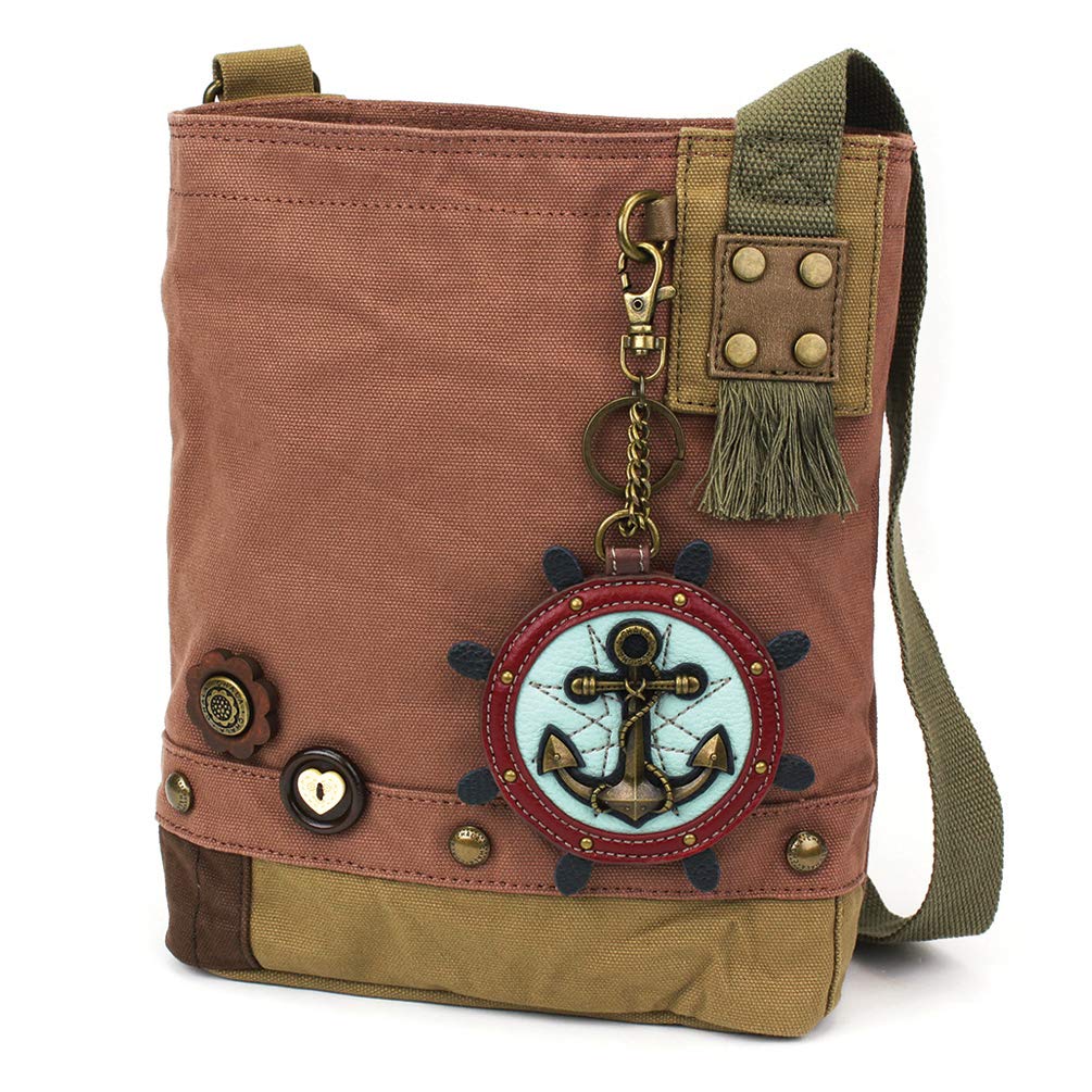 Chala Patch Cross-Body Handbag for Women - Stylish Mauve Shoulder Bag with Adjustable Strap, Perfect for Work, Travel & Everyday Use