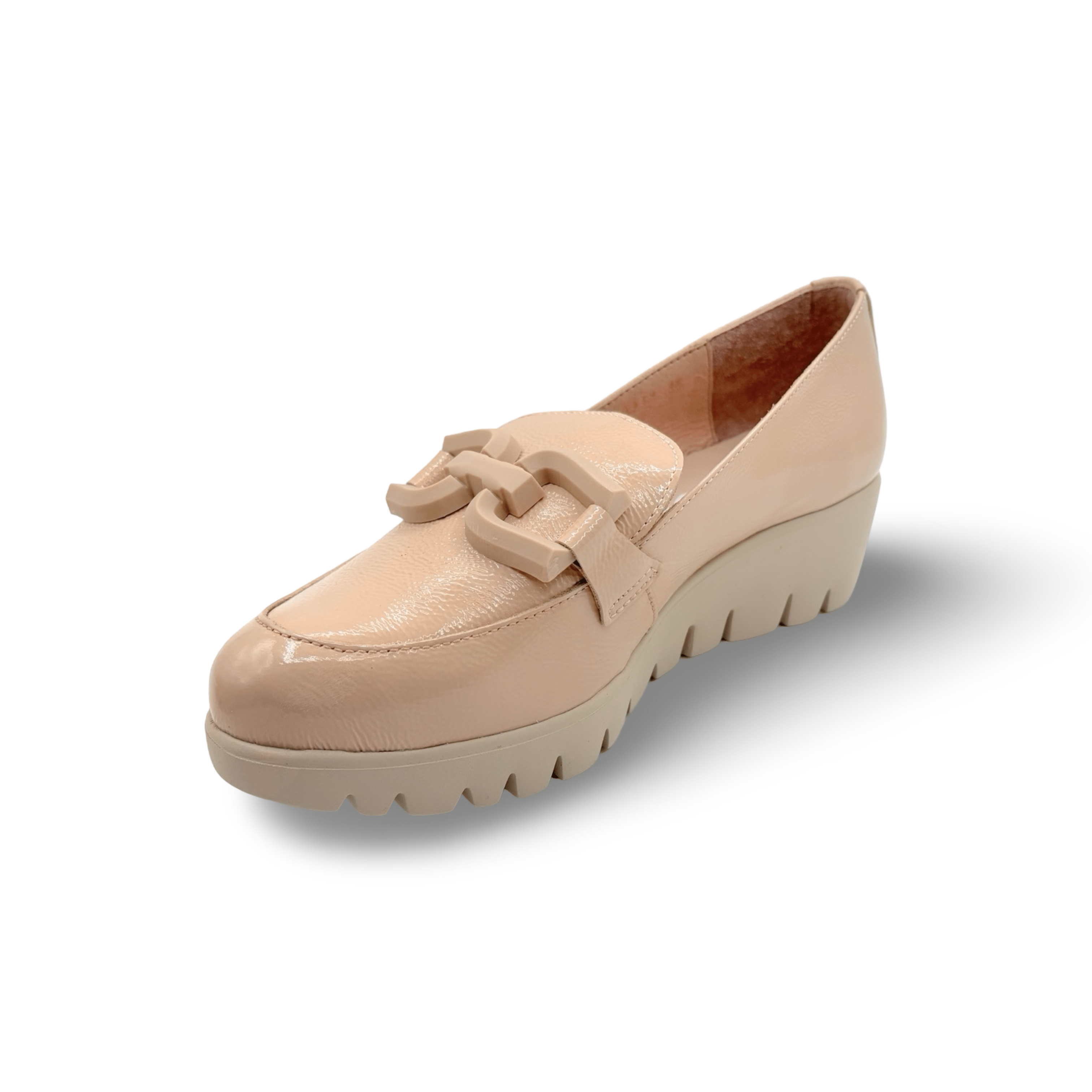 C33311 Nude Platform Loafer Shoes for Women - Comfortable Slip-On Casual Flats with Arch Support | Perfect for Office, Travel & Everyday Wear