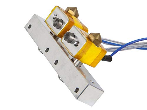 Zamtac MK10 Extruder Heating Assembly Replacement Kit for Monoprice Dual Extrusion Maker Architect 3D Printer - High Temperature Resistant Nozzle & Hotend Parts - Perfect for 3D Printing Repairs & Upgrades