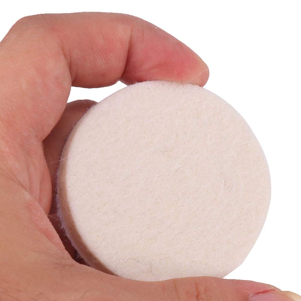 11-Piece 50mm Wool Felt Polishing Pad Set with Mandrel - Buffing & Grinding Wheels for Woodworking Tools - Perfect for Metal, Jewelry & Wood Finishing