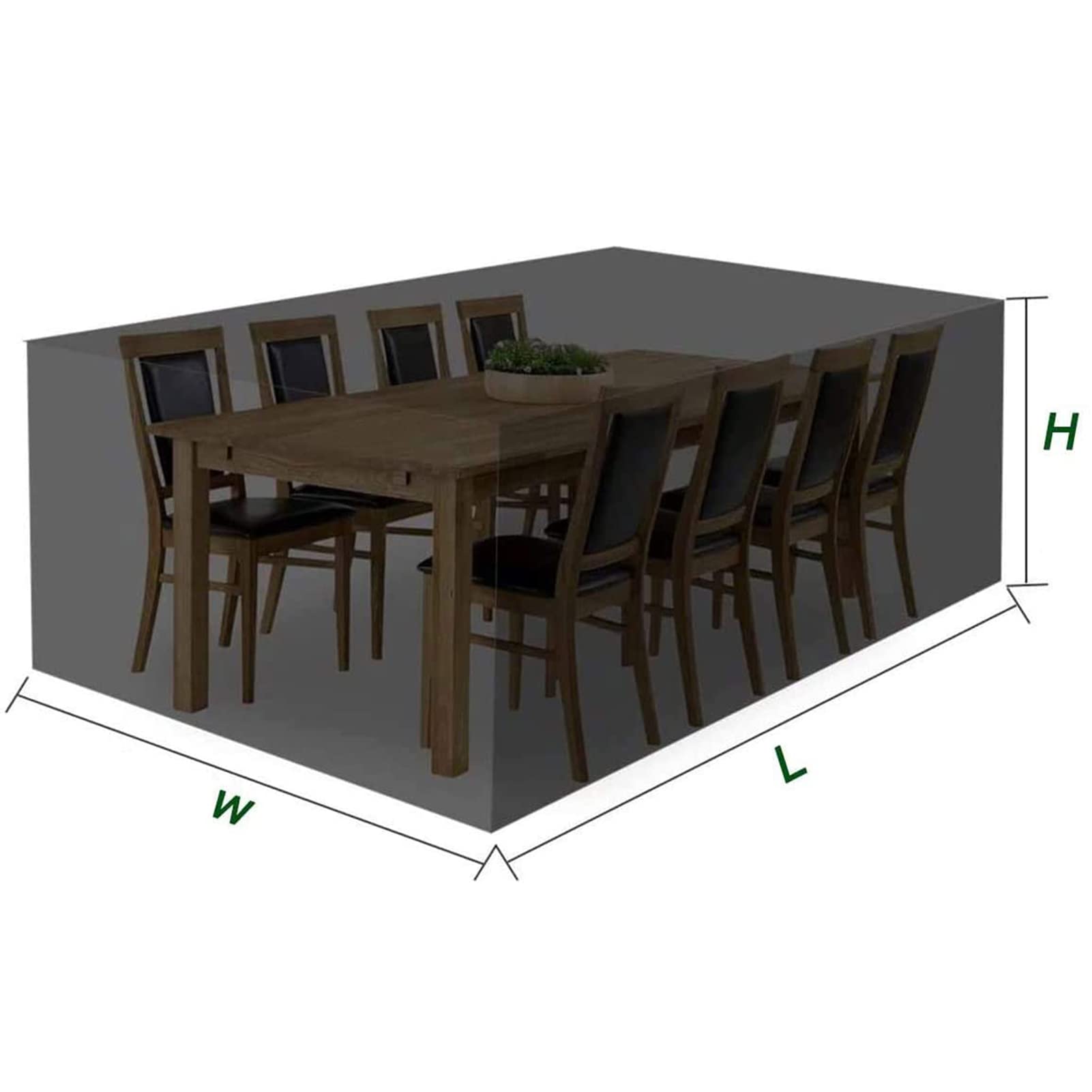 Waterproof Patio Furniture Covers 35×35×30 Inch - Outdoor Table and Chairs Set Protector, Heavy Duty Rectangular Table Cover for Garden, Deck, Backyard - Perfect for Rain, Snow & UV Protection