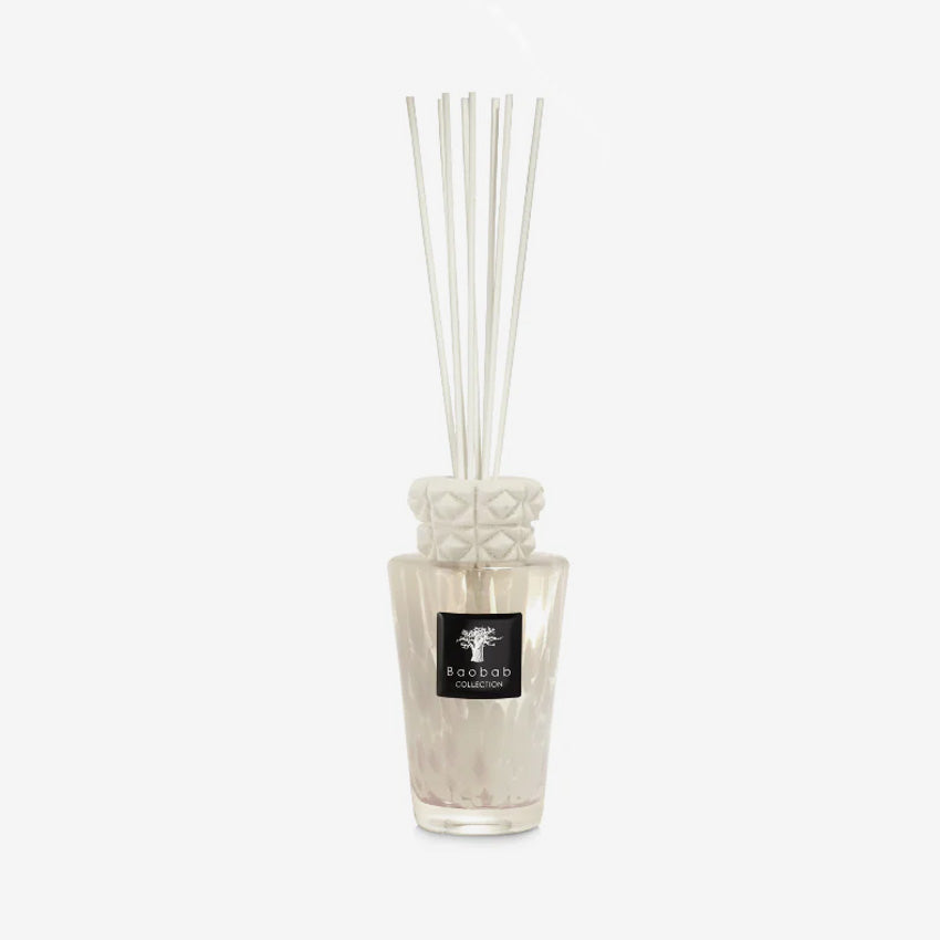 Baobab Collection Totem Pearls White Diffuser - Premium Home Fragrance Oil Diffuser for Aromatherapy, Relaxation & Stress Relief - Perfect for Bedroom, Living Room & Office Spaces