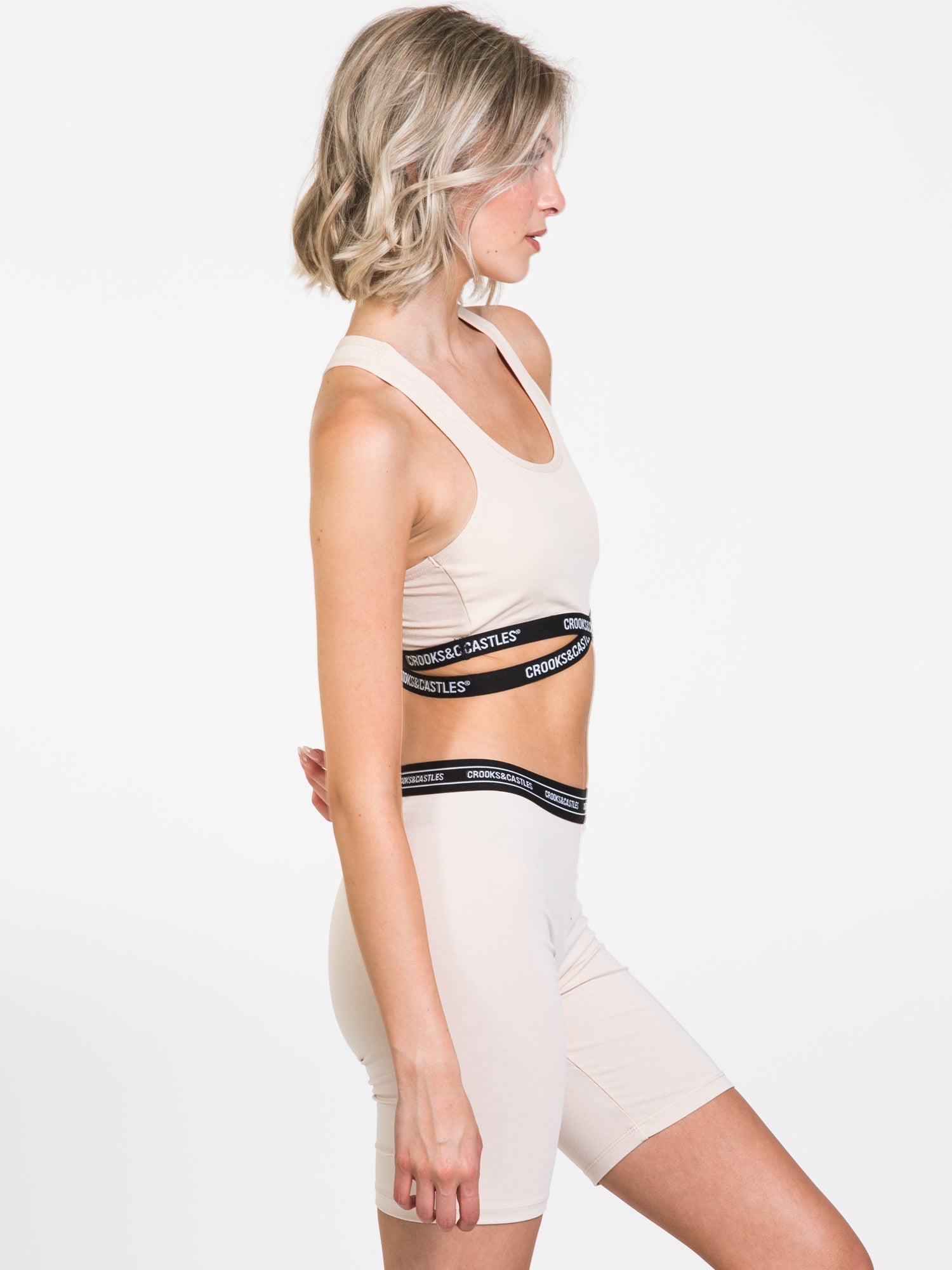 Crooks & Castles Criss Cross Bra - Women's Fashion Bralette for Casual Wear & Layering