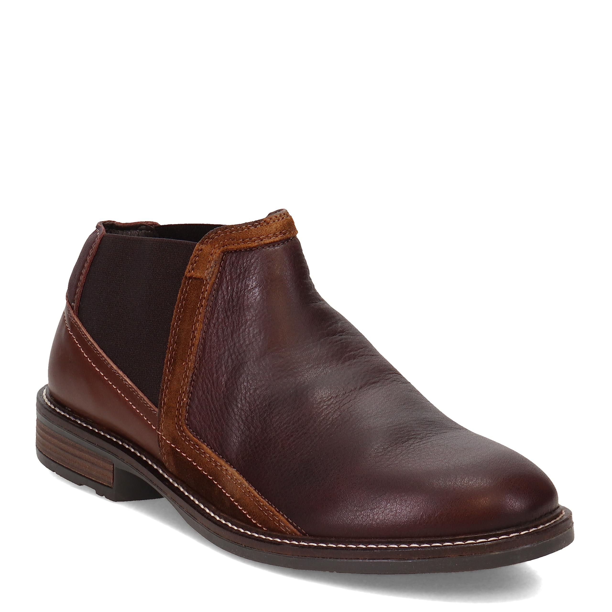 NAOT Men's Comfortable Business Boots - Soft Brown Leather, Toffee & Seal Brown - Size 8 M US - Perfect for Office, Travel & Formal Occasions