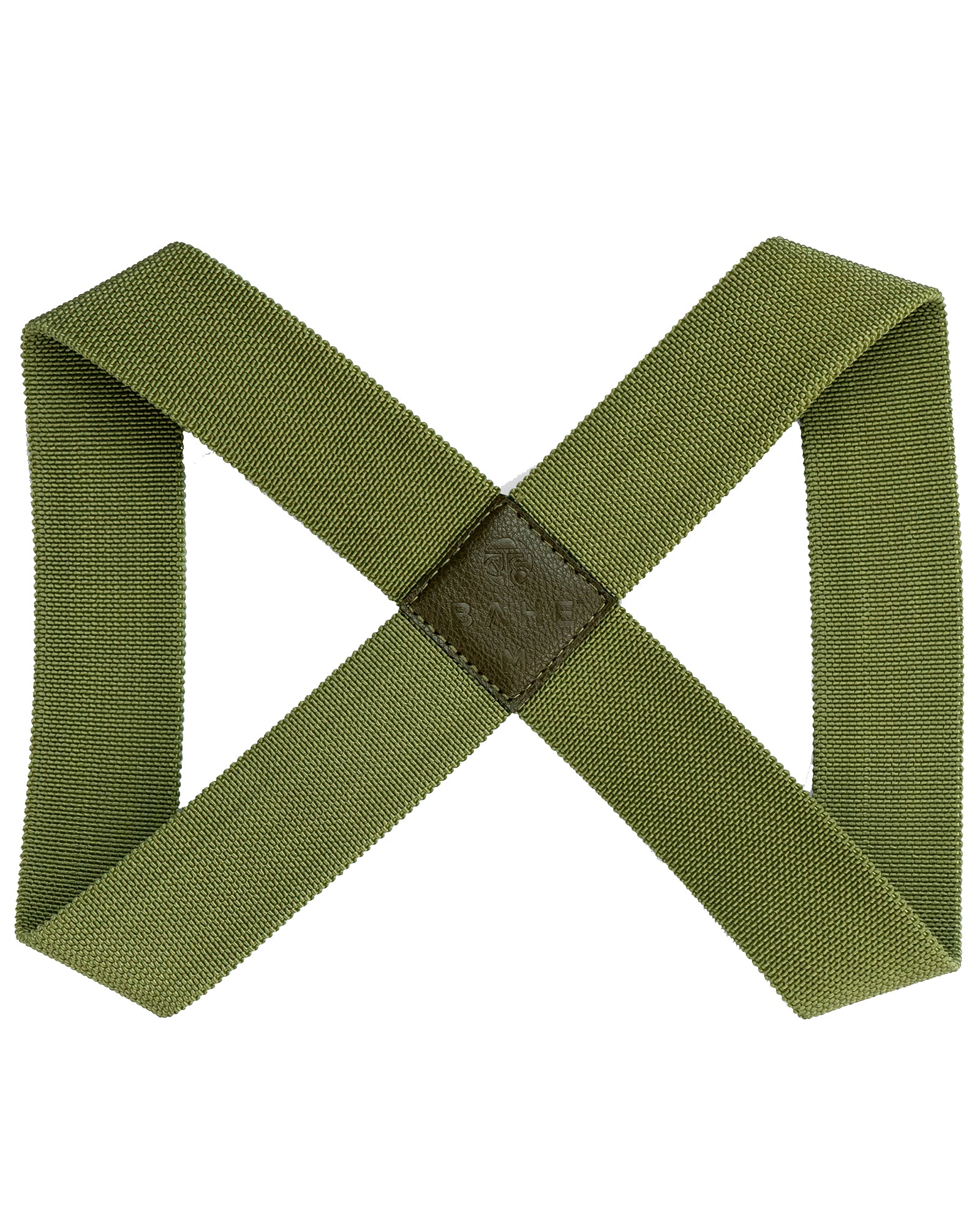 BAHE Yoga Loop Resistance Band - Medium Strength Olivine Green for Stretching, Workouts & Home Fitness