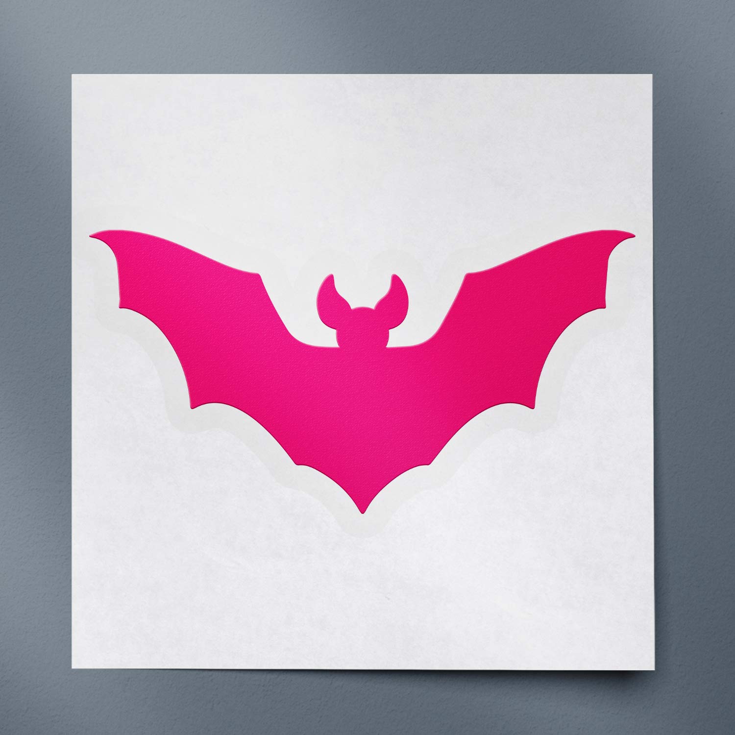 Premium Waterproof Vinyl Decal Stickers (Set of 2) - Pink BAT Silhouette Design for Laptop, Phone, Helmet, Car Window, Mug & Wall Decor | Durable Adhesive for Indoor & Outdoor Use
