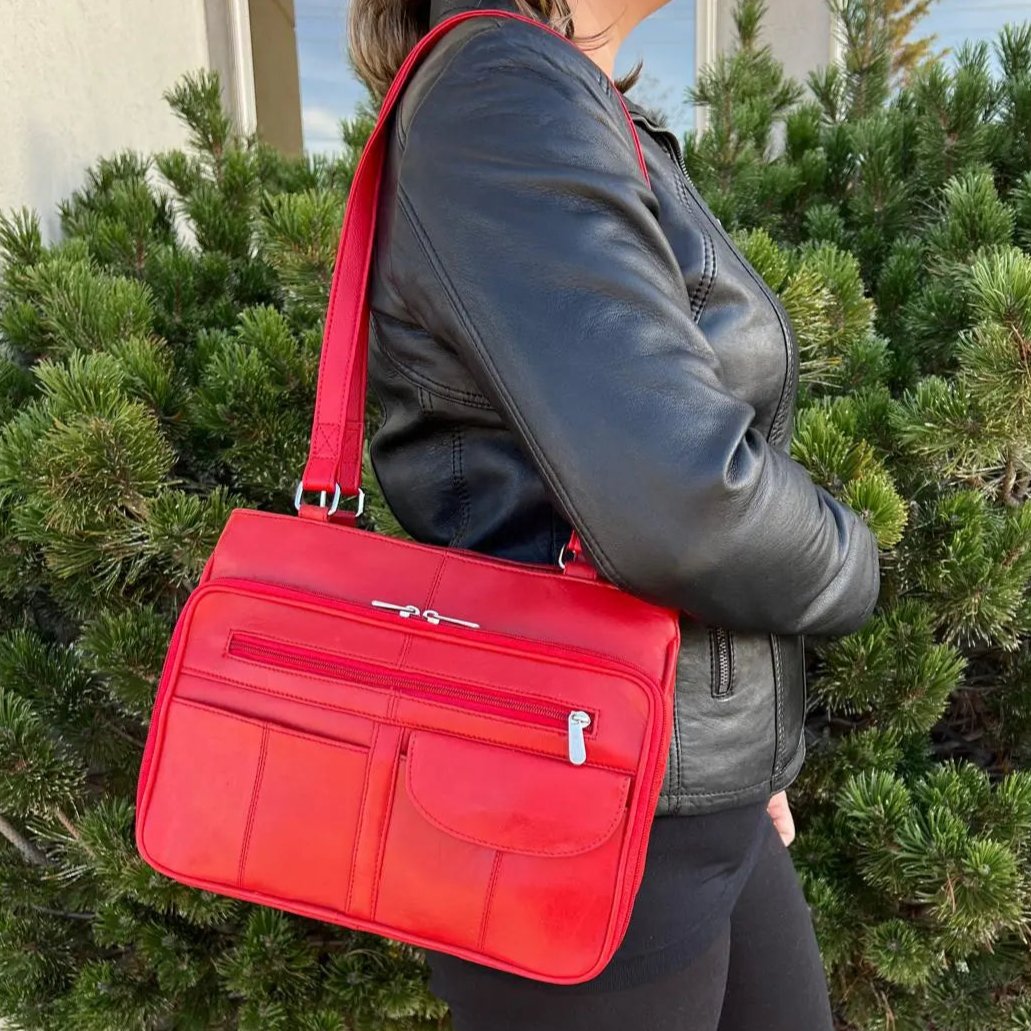 Premium BOL 2 Handle Genuine Leather Tote Bag for Women - Stylish Work & Travel Handbag, Perfect for Office, Shopping & Weekend Getaways