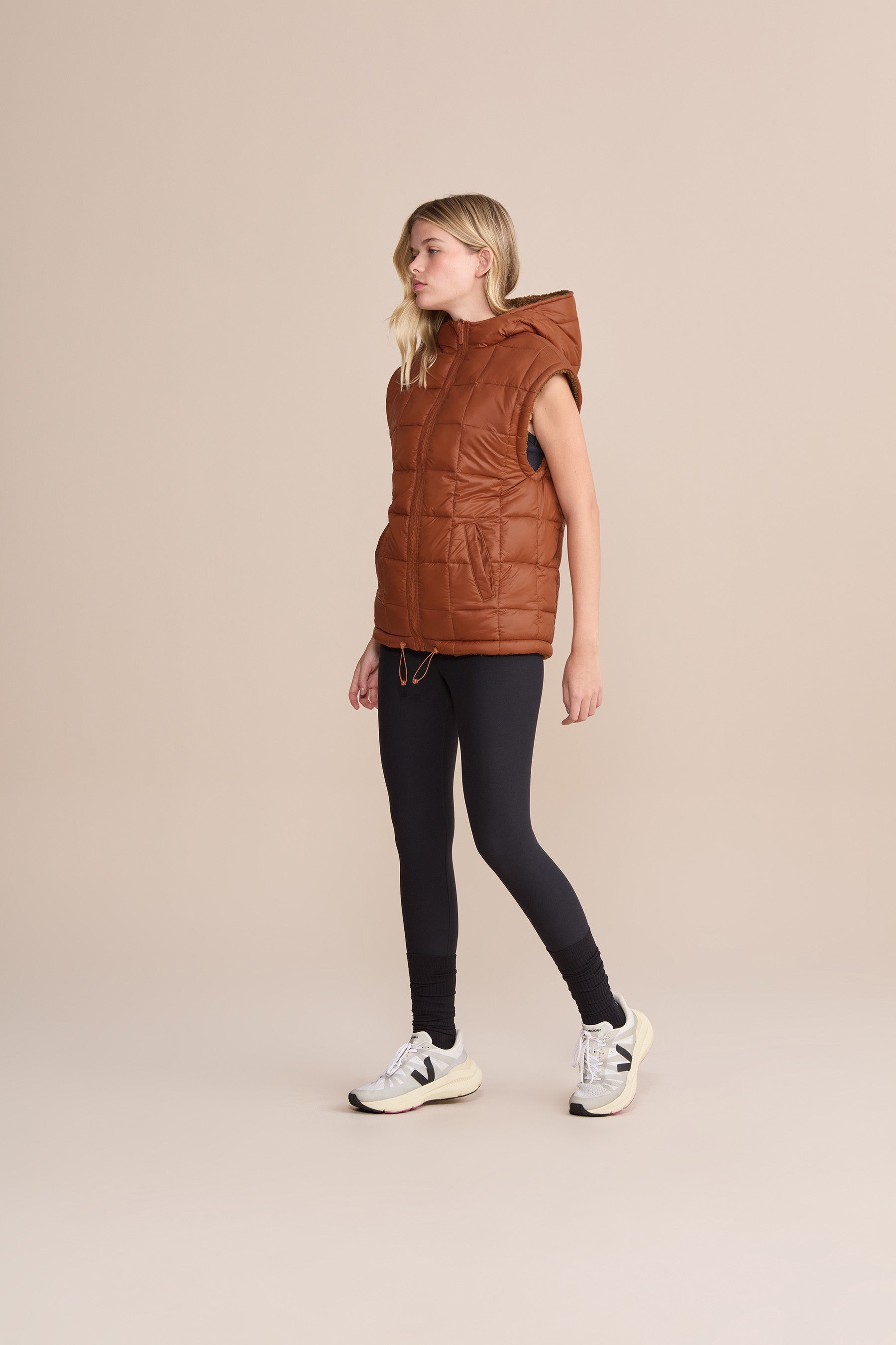 Reversible Teddy Snug Vest for Women - Soft Fleece Winter Warm Jacket - Cozy Outerwear for Casual Wear & Outdoor Activities