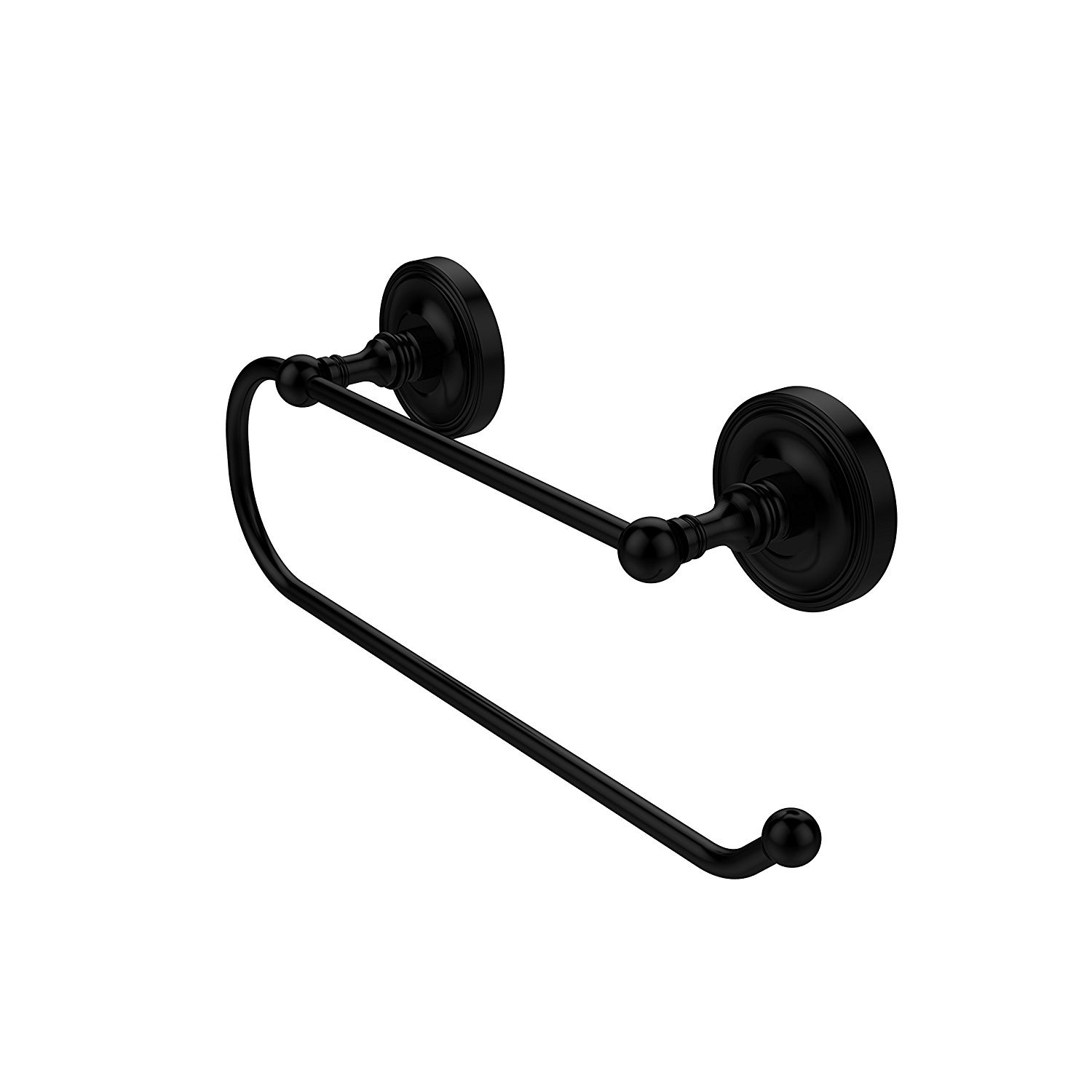 Allied Brass Prestige Regal Wall Mounted Paper Towel Holder in Matte Black - Elegant Kitchen & Bathroom Accessory for Stylish Home Organization