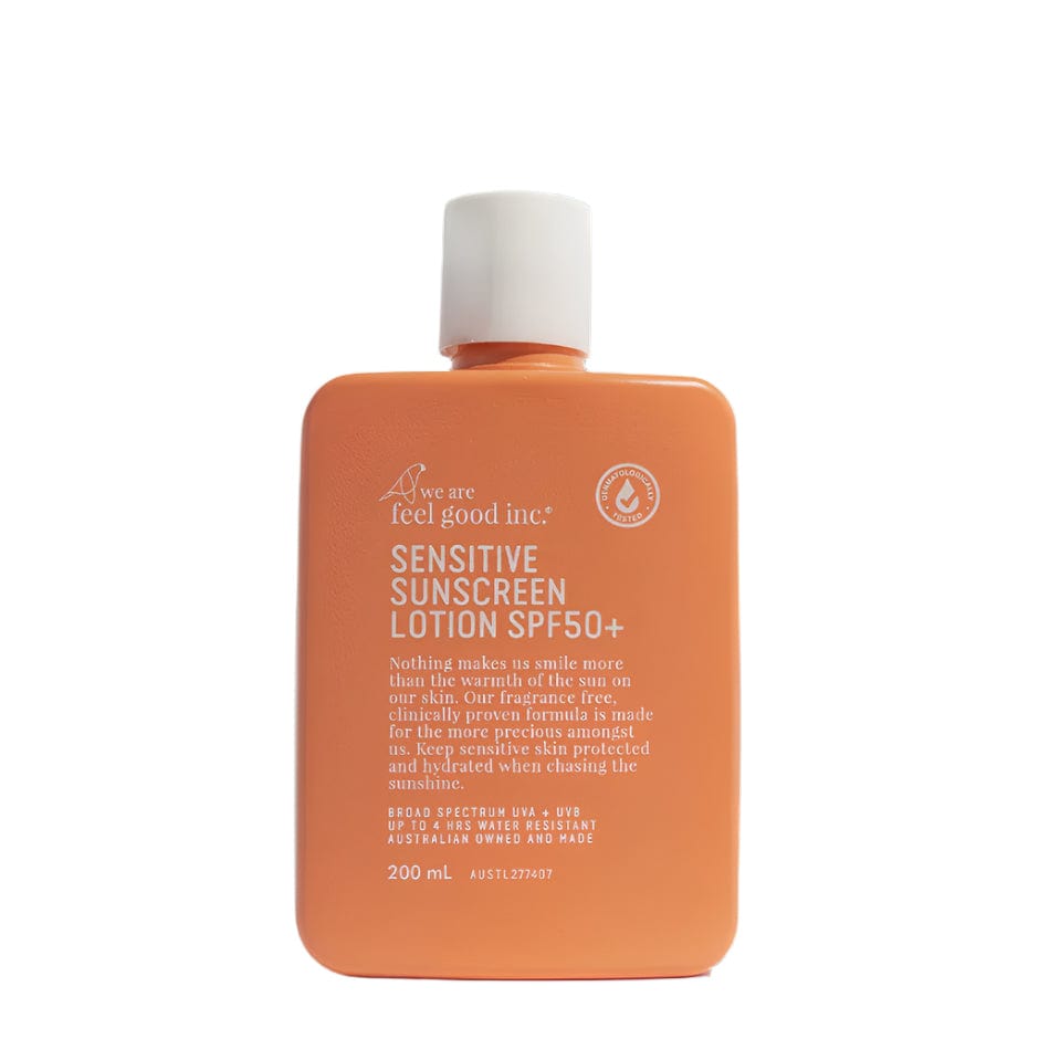 Sensitive SPF50+ Sunscreen for Face & Body - Fragrance-Free, Hypoallergenic, Broad Spectrum UVA/UVB Protection - Perfect for Daily Use, Outdoor Activities & Beach Days
