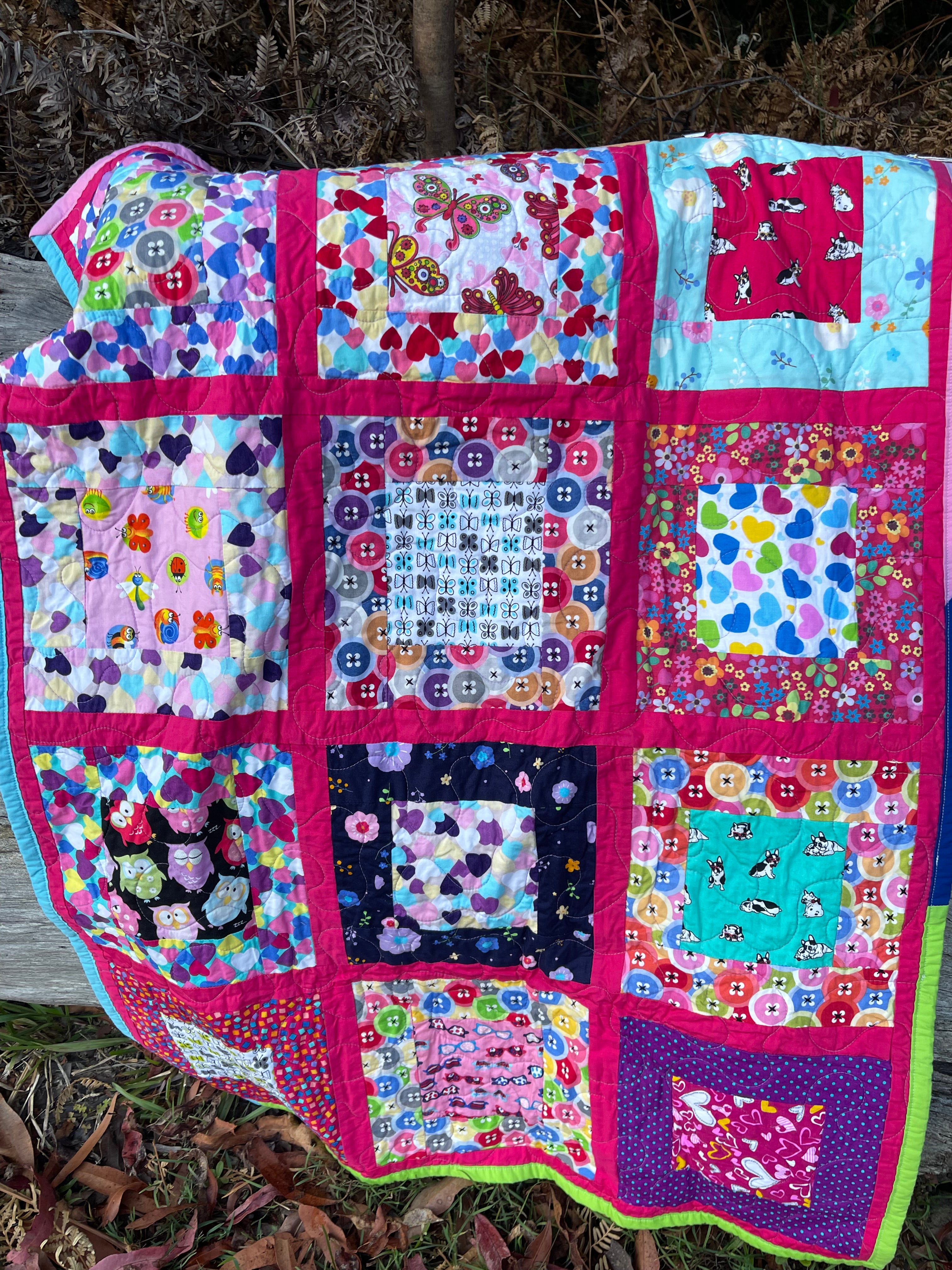 Bright Kids Quilts - Soft & Cozy 27.5 x 36 Inch Toddler Blanket for Boys & Girls | Perfect for Nursery, Daycare & Travel | Machine Washable Baby Bedding