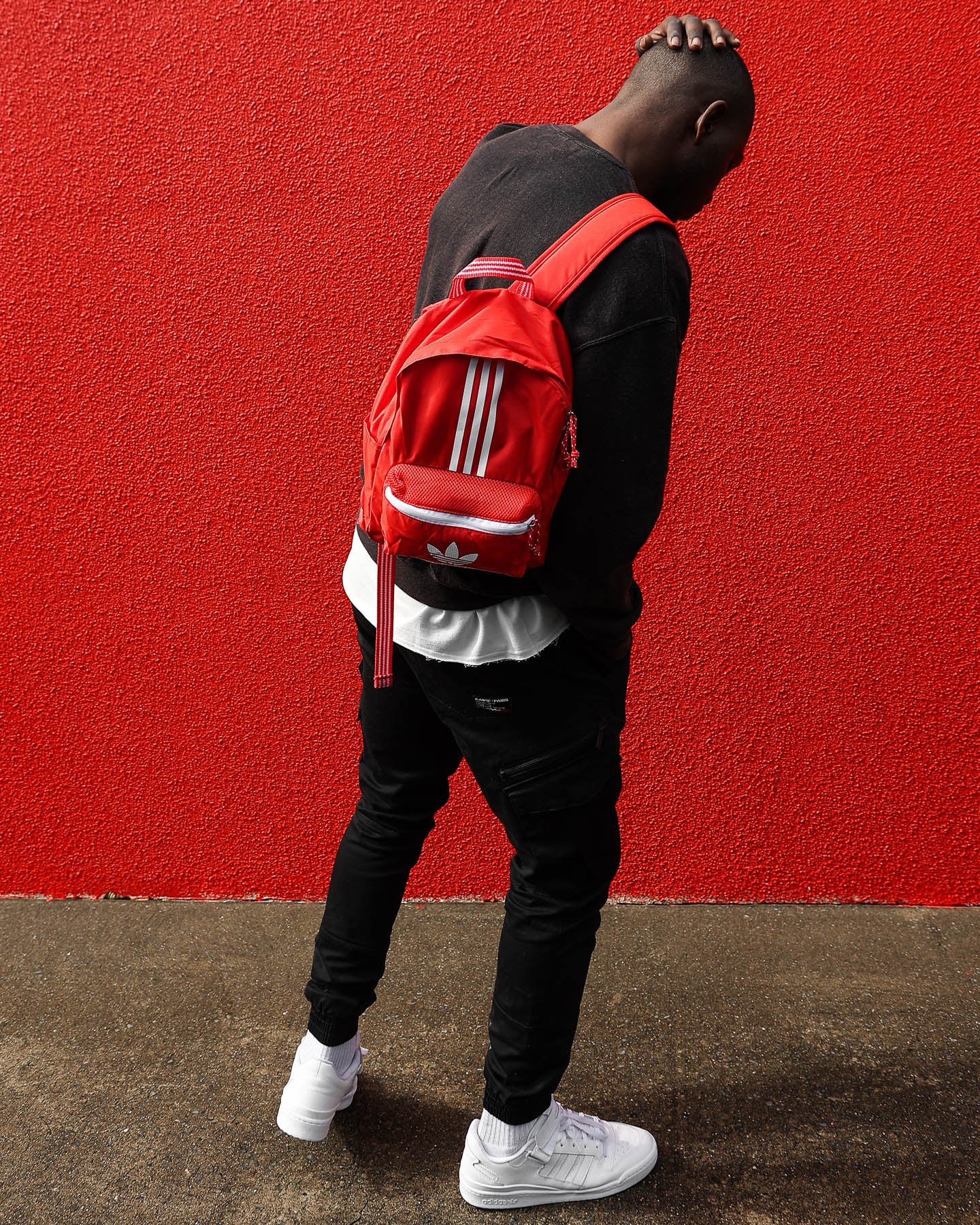 Adidas Small Backpack for Women & Men - Lightweight Red/White Sports Daypack for Gym, School, Travel & Hiking | Water-Resistant Compact Backpack
