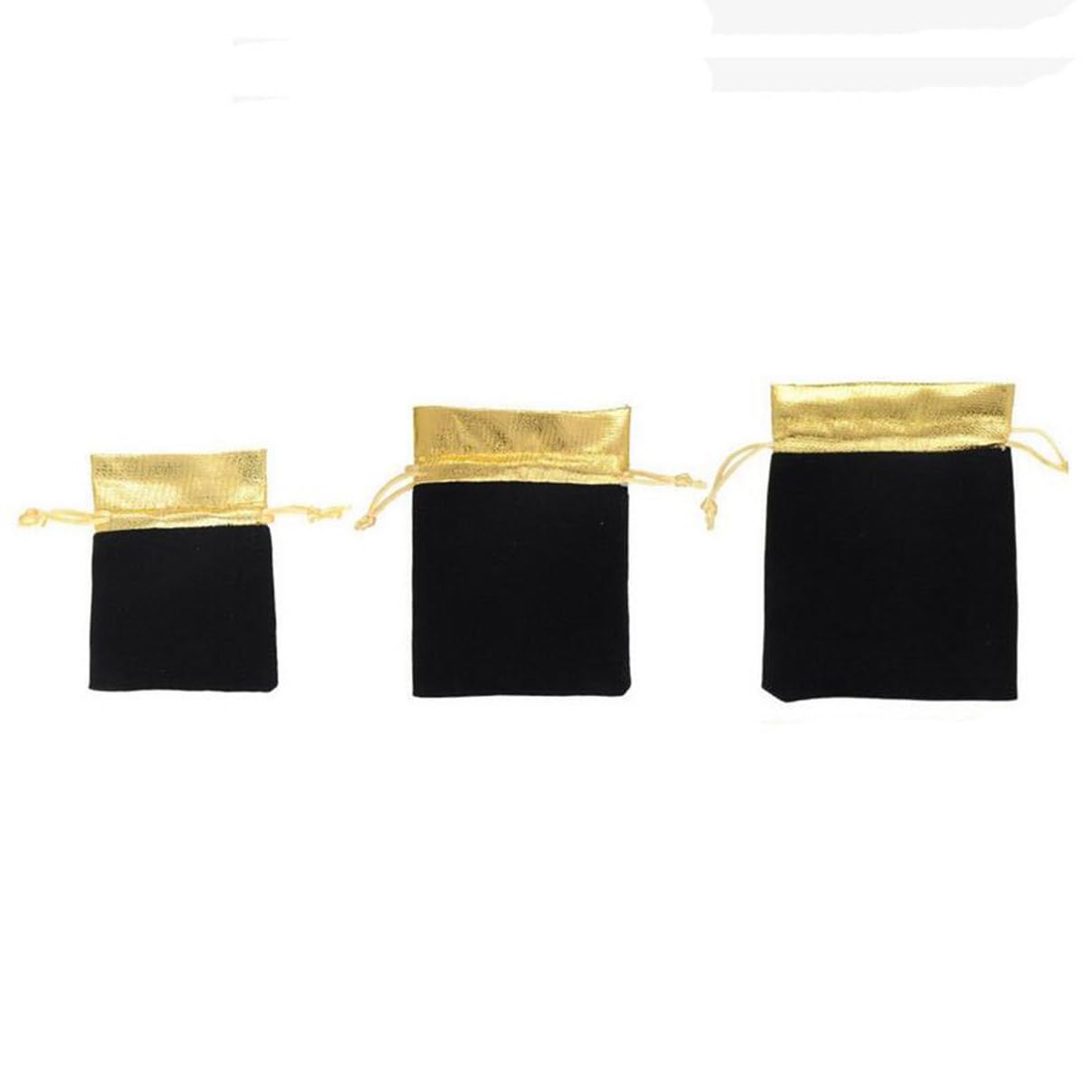 Snadulor 20 Pack Soft Velvet Drawstring Pouches - 3x4 Inch Jewelry Bags for Wedding Favors, Gift Wrapping, Party Supplies & Candy Storage (Black) - Perfect for Bridal Shower, Birthday Gifts & Small Item Organization