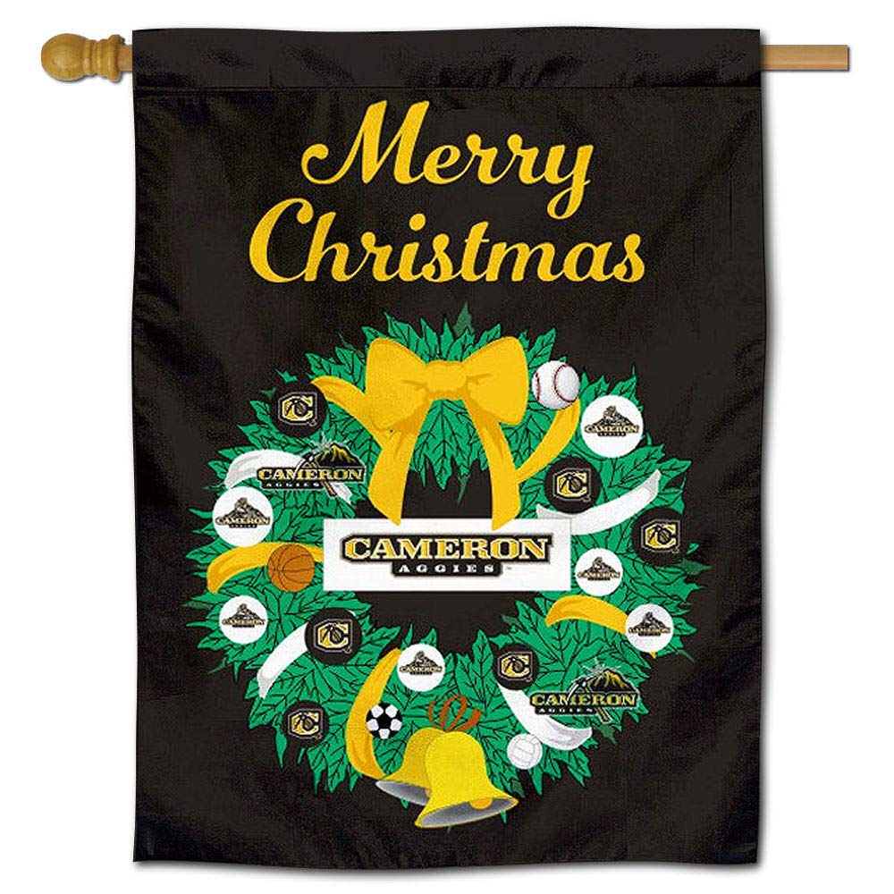 Cameron Aggies Happy Holidays Christmas Banner Flag - Decorate for Festive Celebrations, Parties & Home Decor