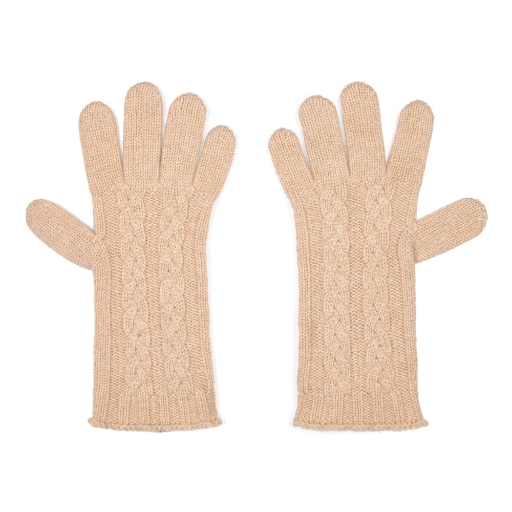 Pure Cashmere Women's Cable Knit Gloves - Soft & Warm Winter Gloves for Ladies - Perfect for Outdoor Activities, Skiing, and Cold Weather Fashion