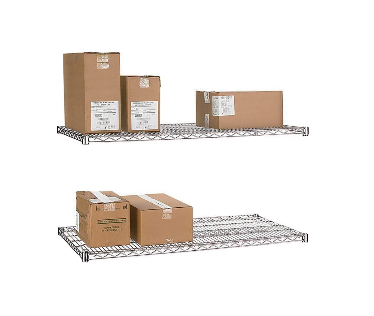 Chrome Wire Shelves 2-Pack - 21''W x 36''L Heavy Duty Storage Shelving for Dry Environments | Perfect for Kitchen, Pantry, Garage, Retail Stores & Restaurants | Space-Saving Organization Solution