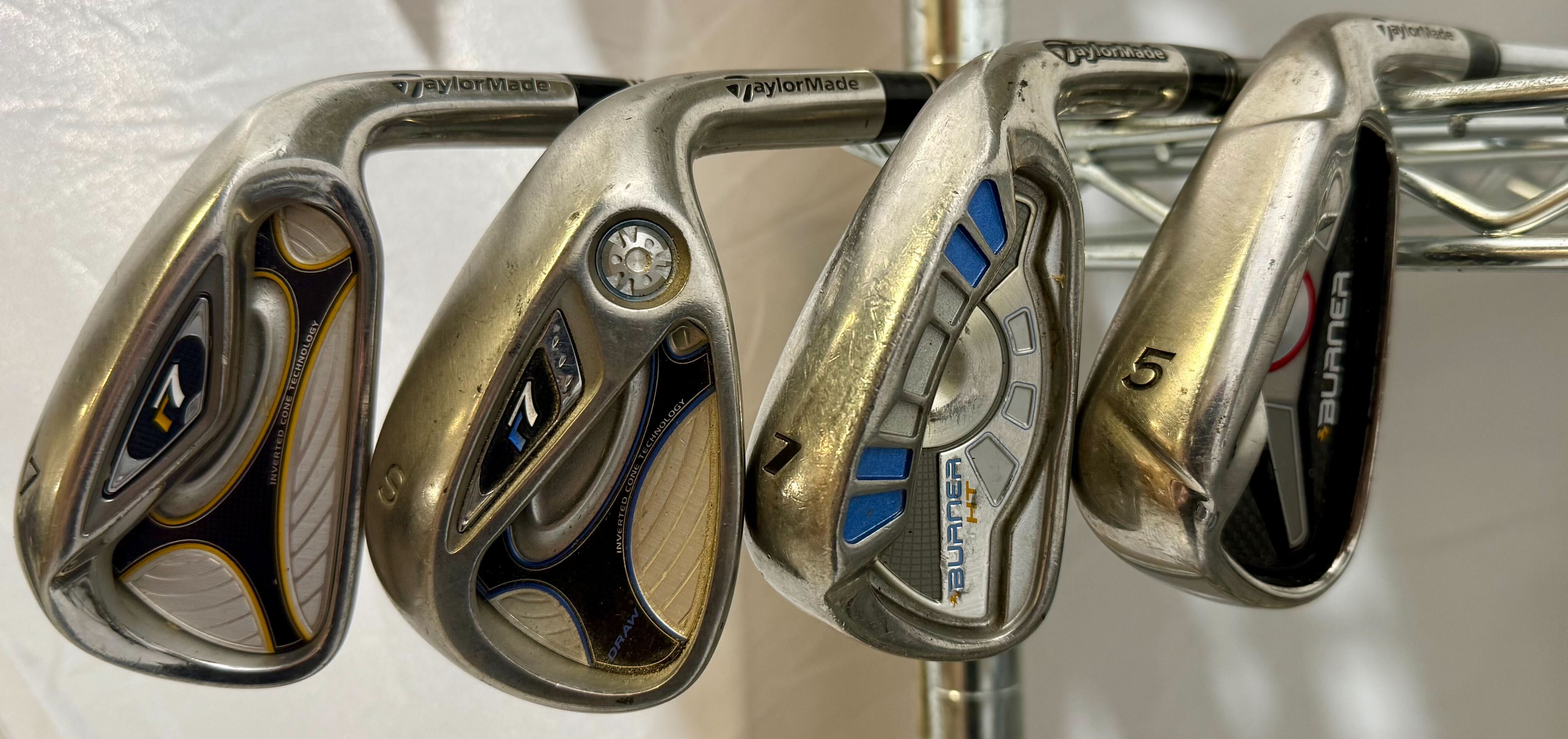 50 Assorted Cobra & TaylorMade Golf Irons & Wedges Set - Premium Quality for Men & Women - Perfect for Driving Range, Practice & Course Play