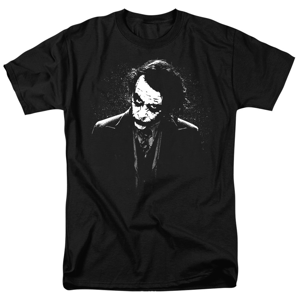 Popfunk Classic The Dark Knight Heath Ledger Joker T-Shirt - Batman Movie Merchandise for Fans - Perfect for Cosplay, Halloween & Comic Con