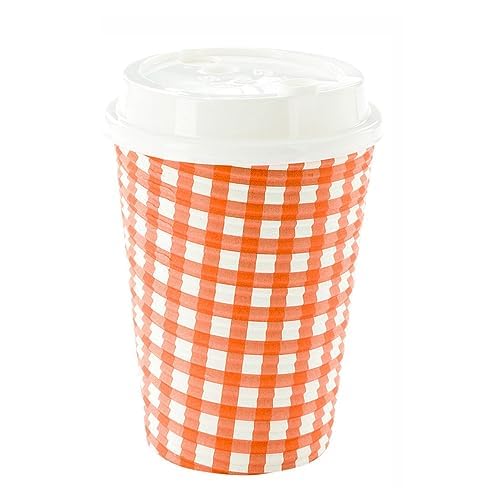 Restaurantware 12oz Disposable Coffee Cups - 500 Pack Spiral Wall Hot Paper Cups for Coffee, Tea & Hot Beverages | Insulated Picnic Design with Rolled Rim (Lids Sold Separately) | Perfect for Cafes, Offices, Parties & Outdoor Events