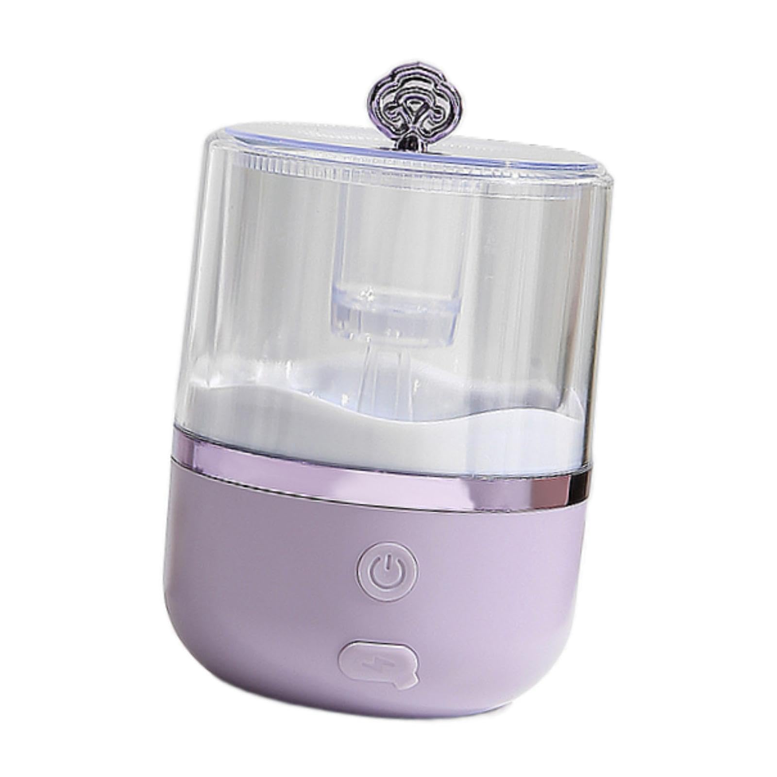 Electric Foam Maker for Face Cleansing - Adjustable Cup Skincare Tool with Soft Bristles (Purple) - Perfect for Daily Facial Routine & Spa Treatments